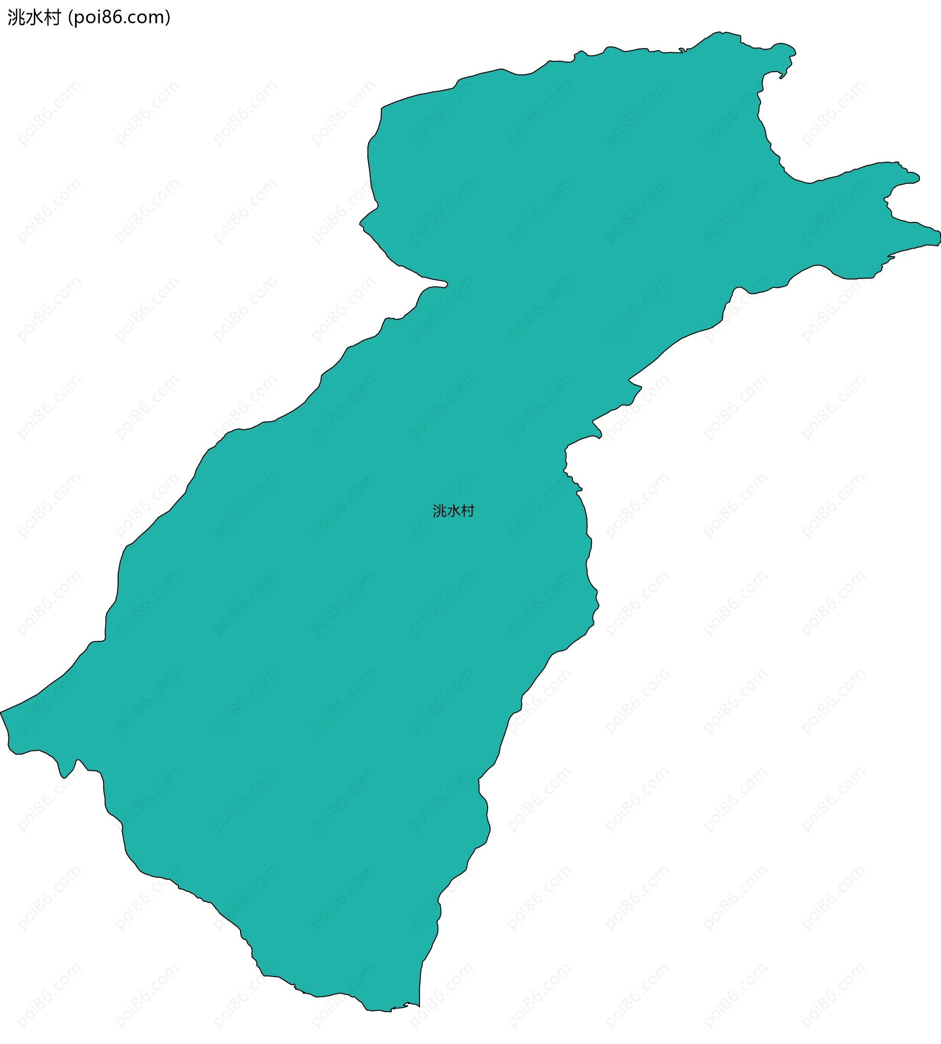 洮水村边界地图