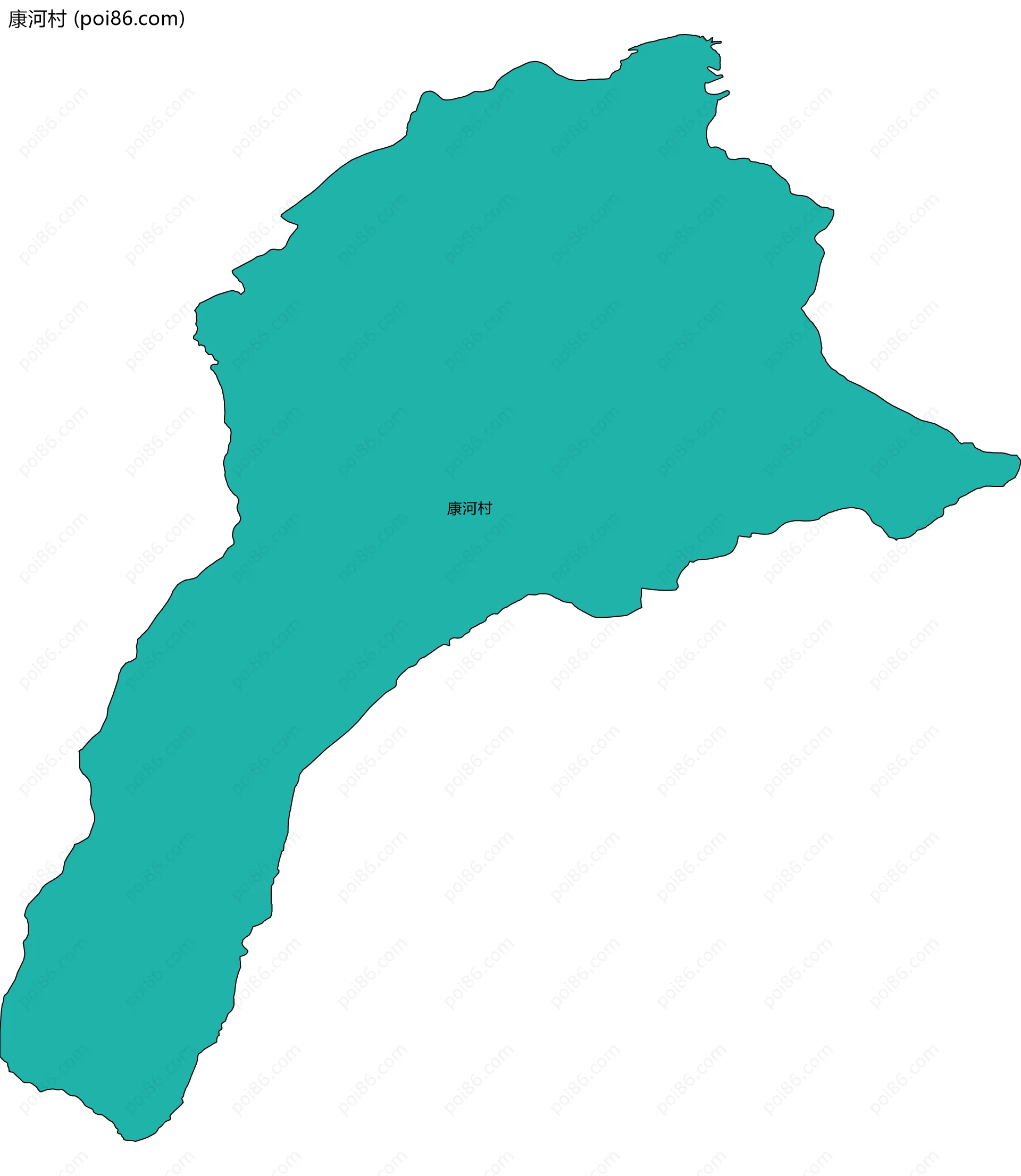 康河村边界地图