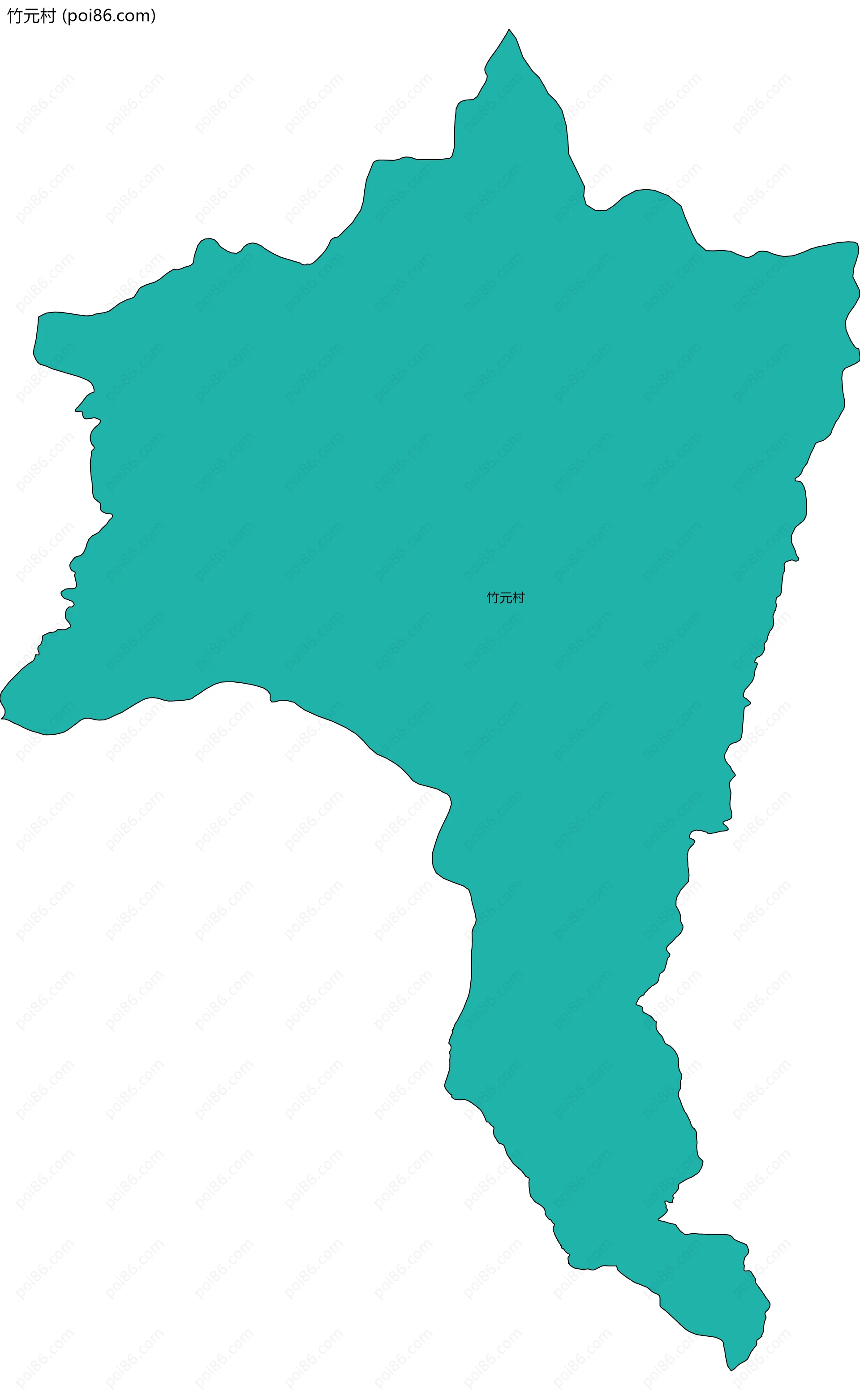 竹元村边界地图