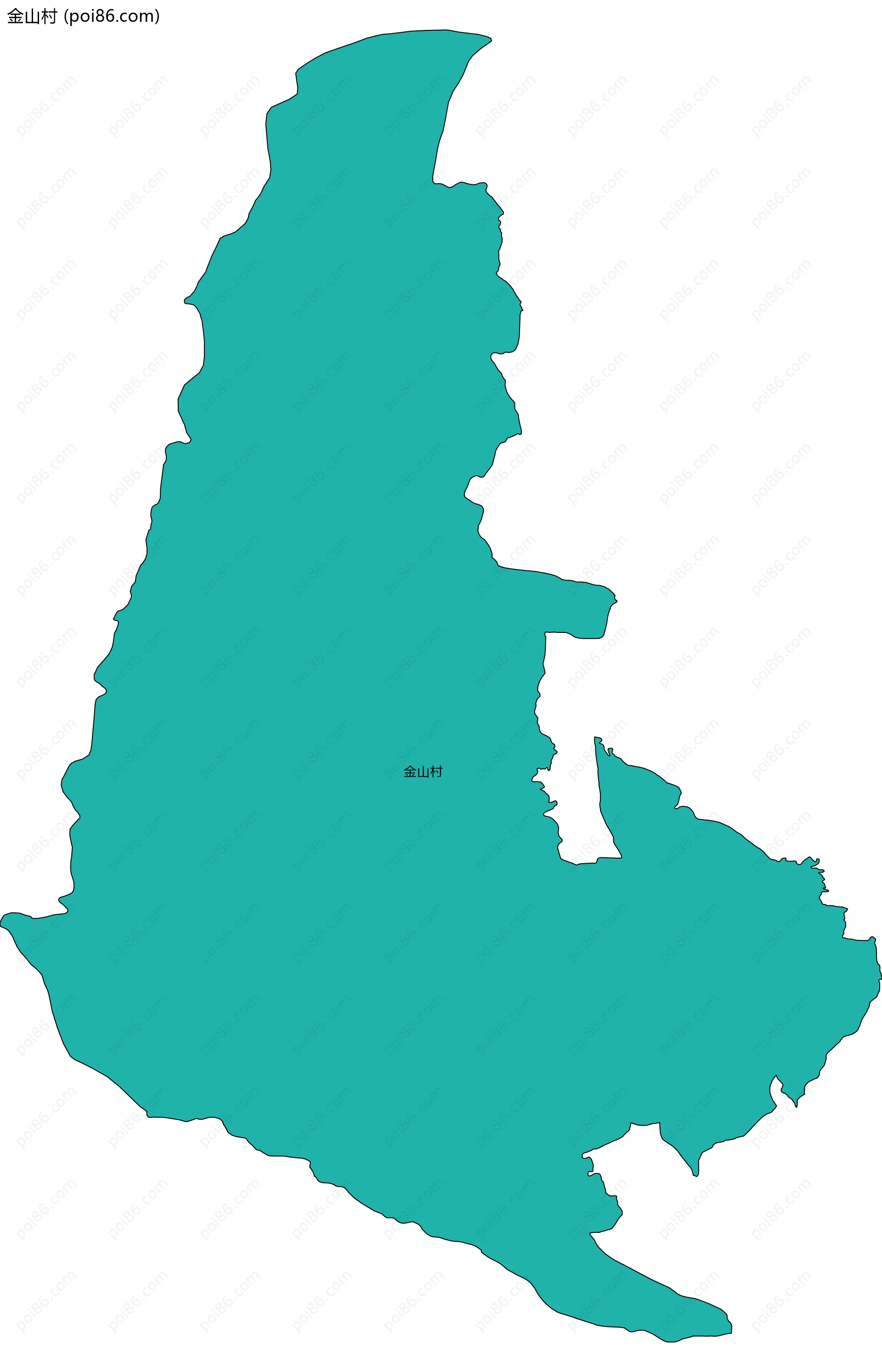 金山村边界地图