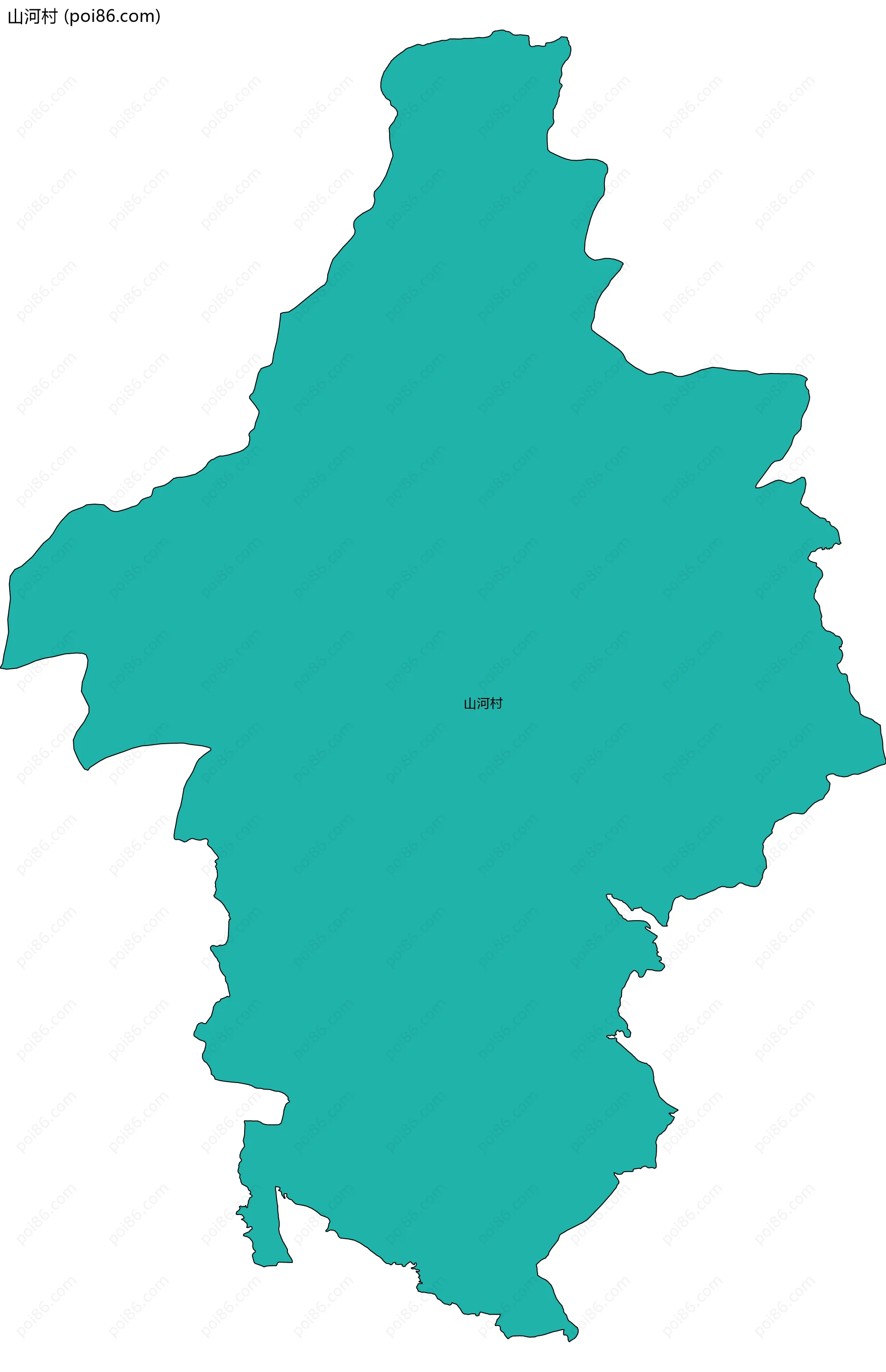 山河村边界地图