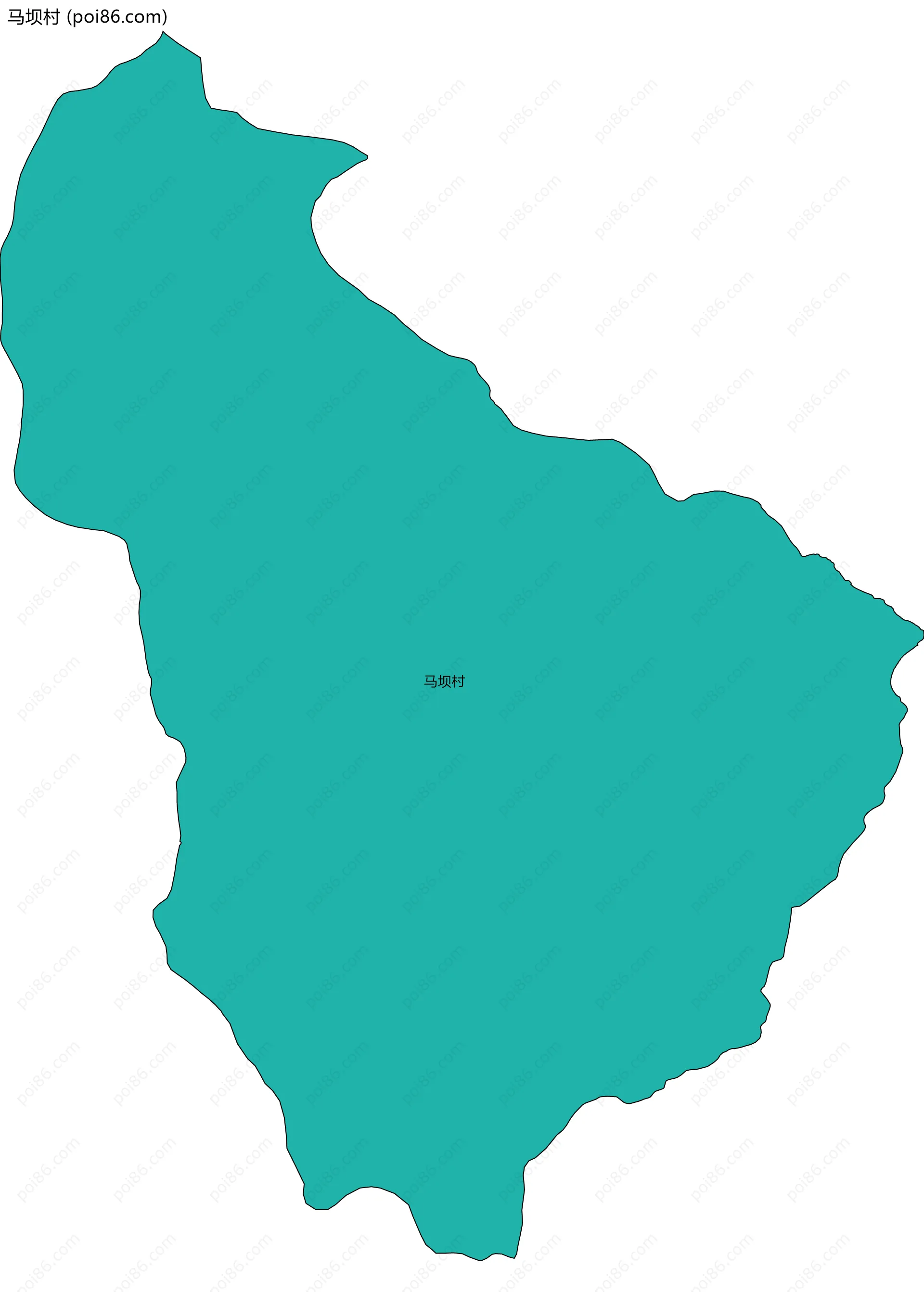 马坝村边界地图