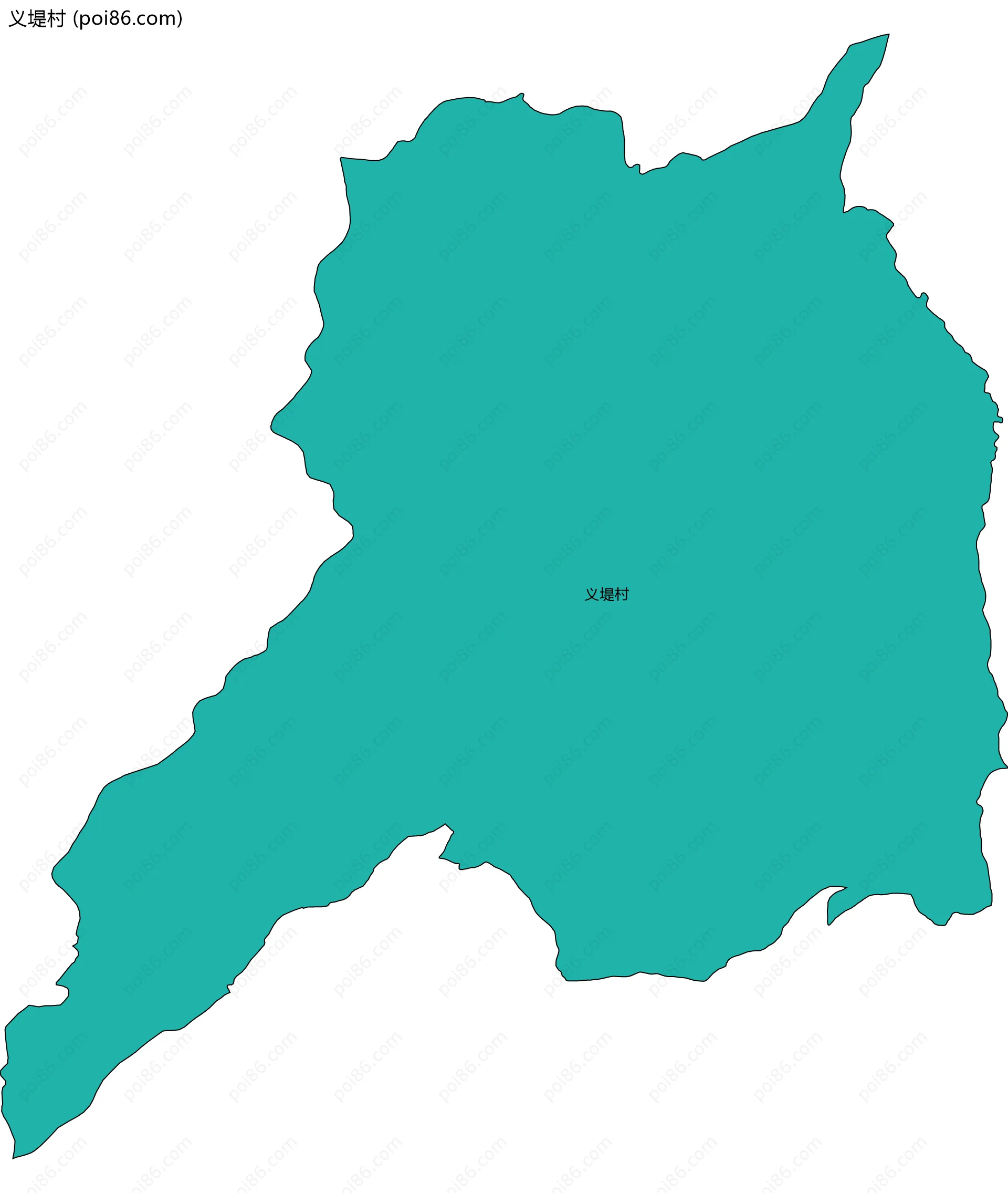 义堤村边界地图