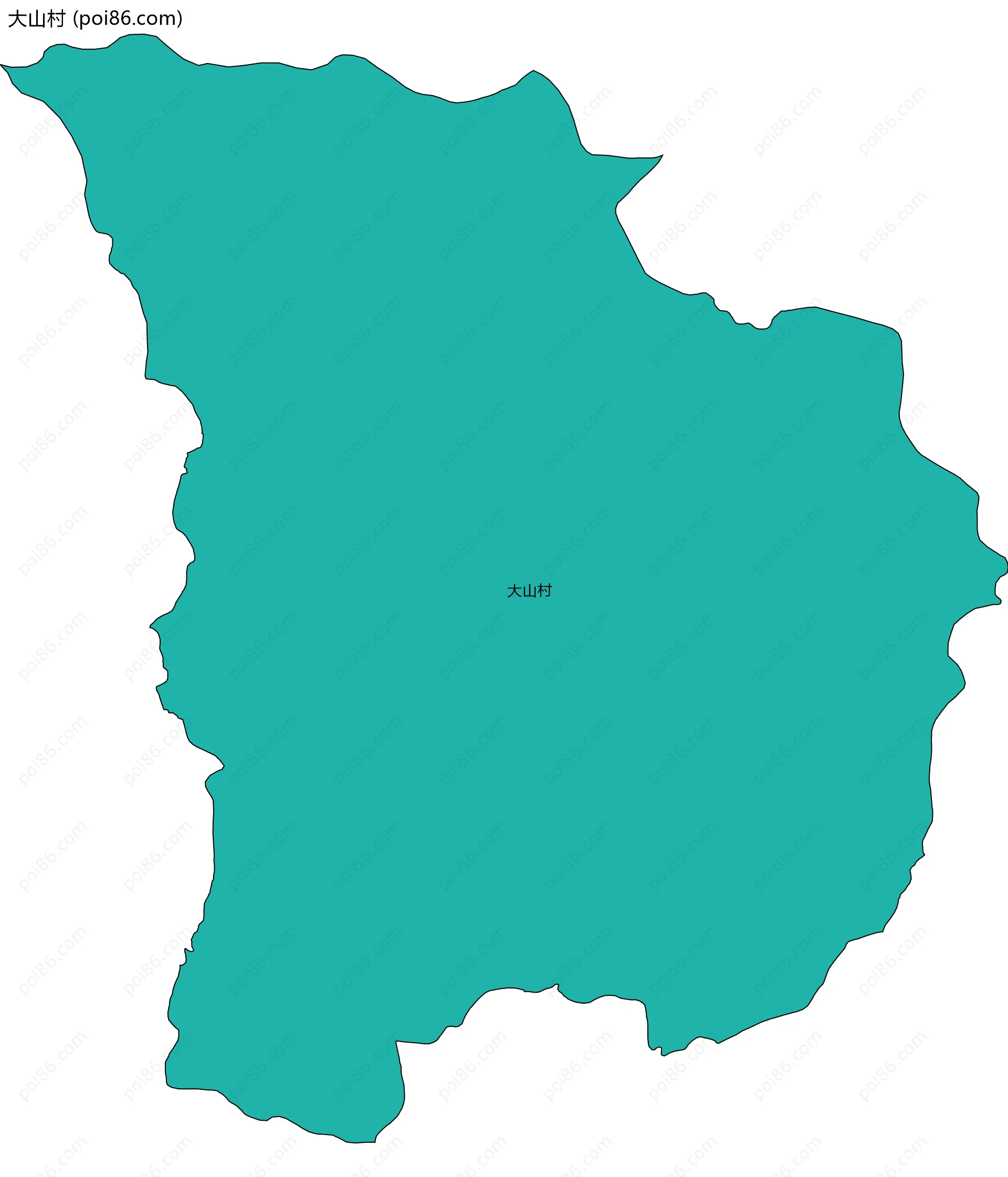 大山村边界地图