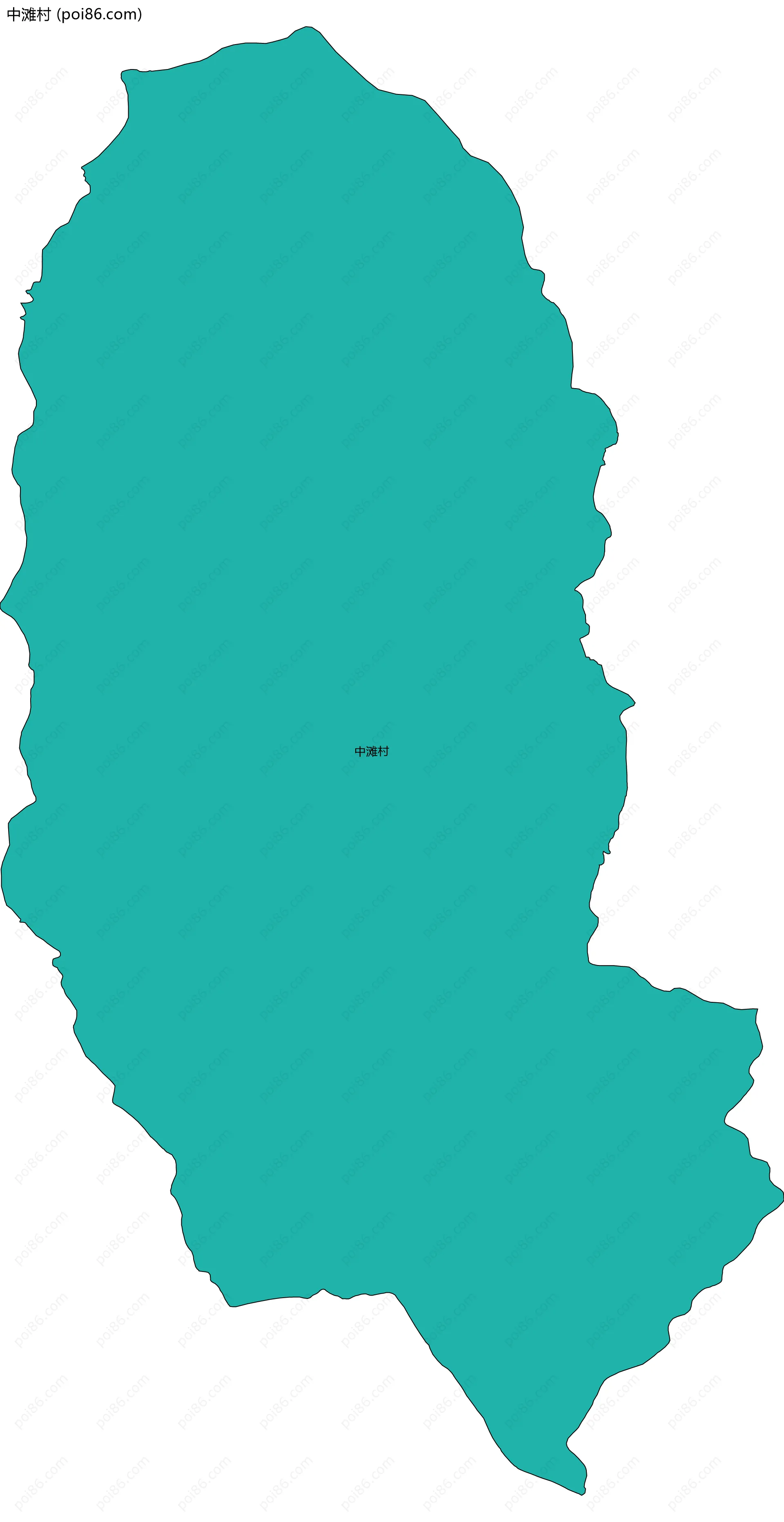 中滩村边界地图