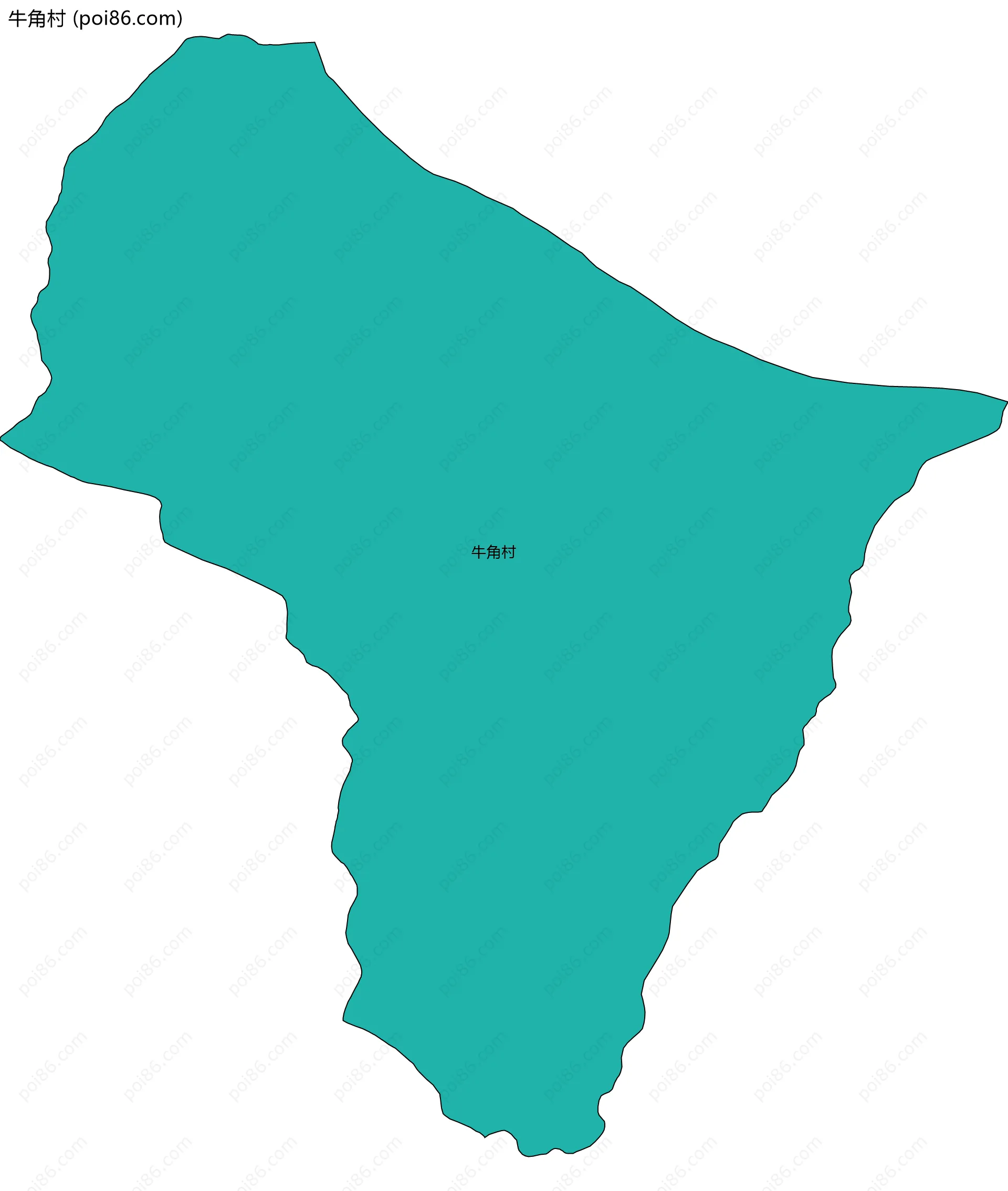 牛角村边界地图