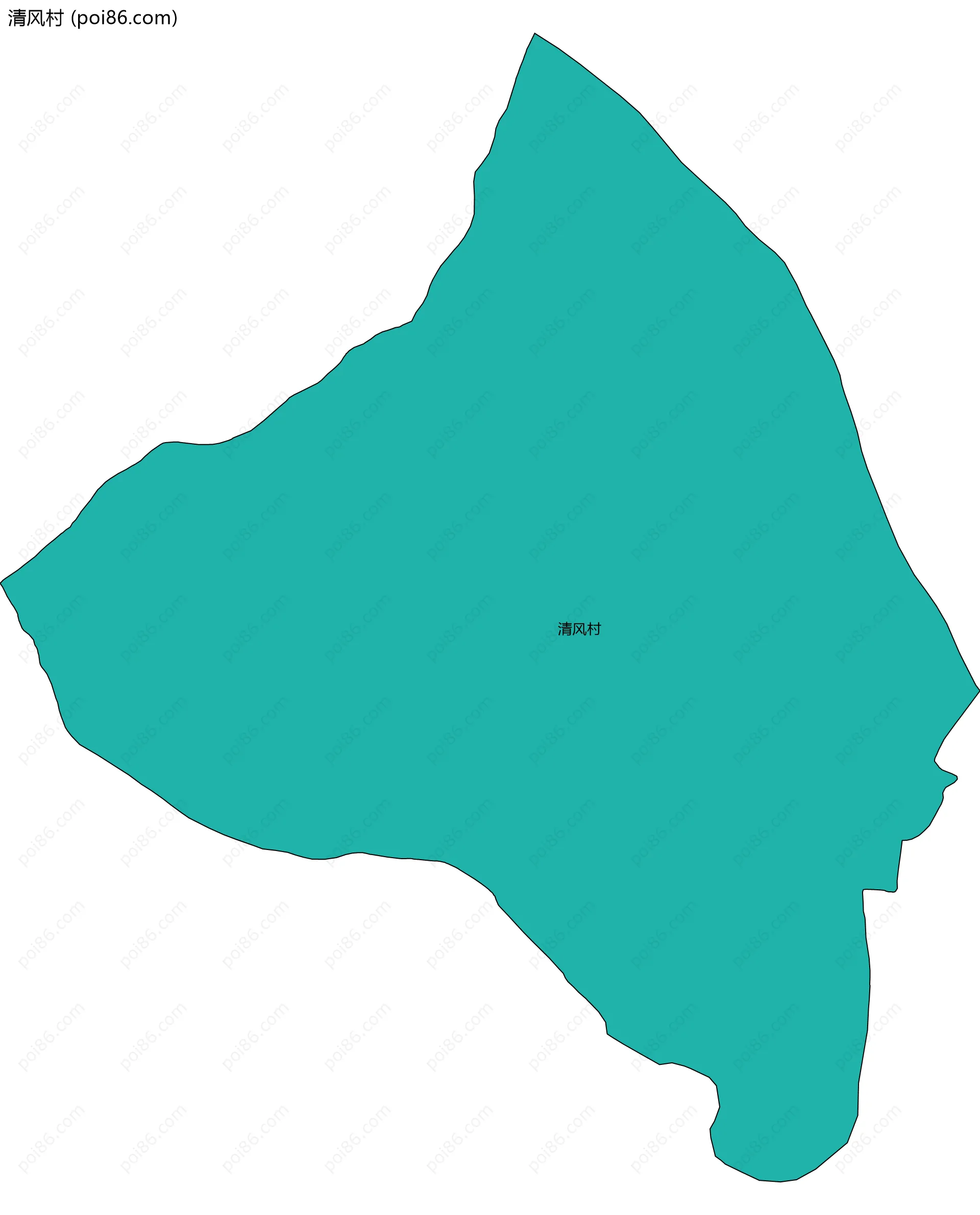 清风村边界地图