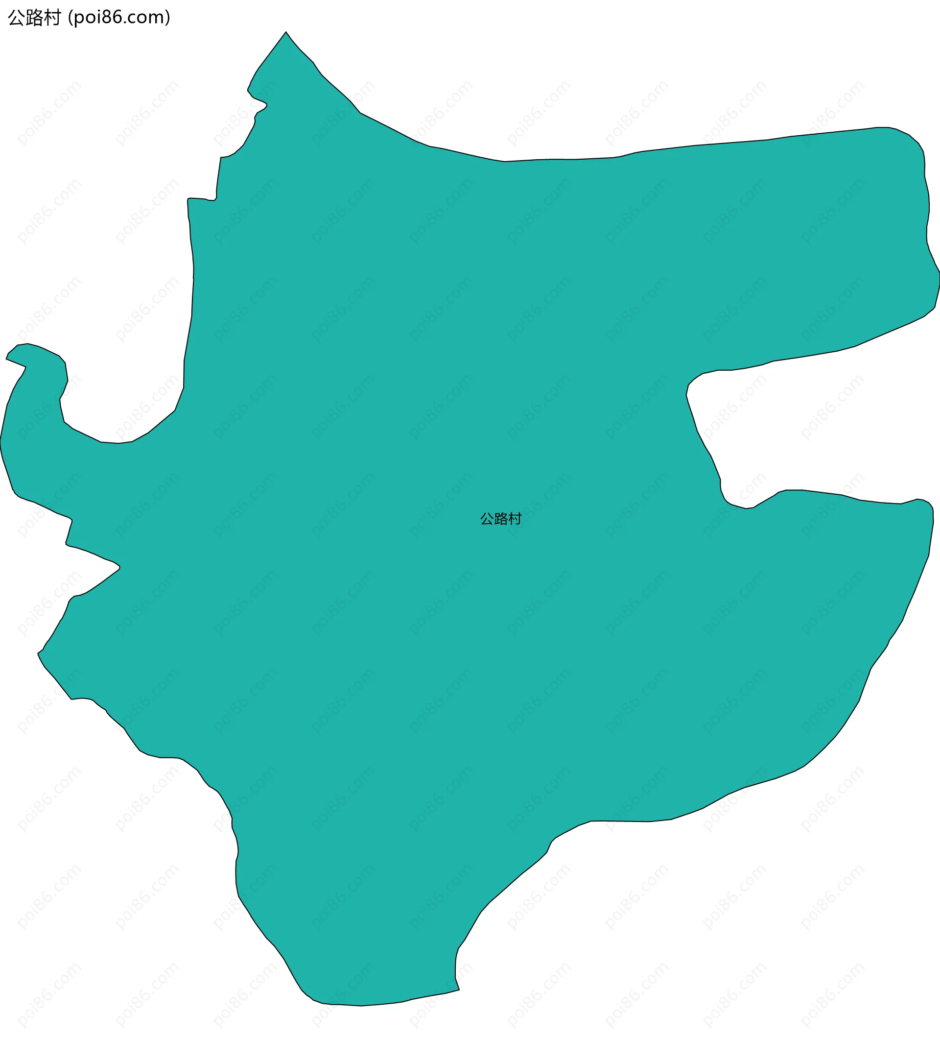 公路村边界地图