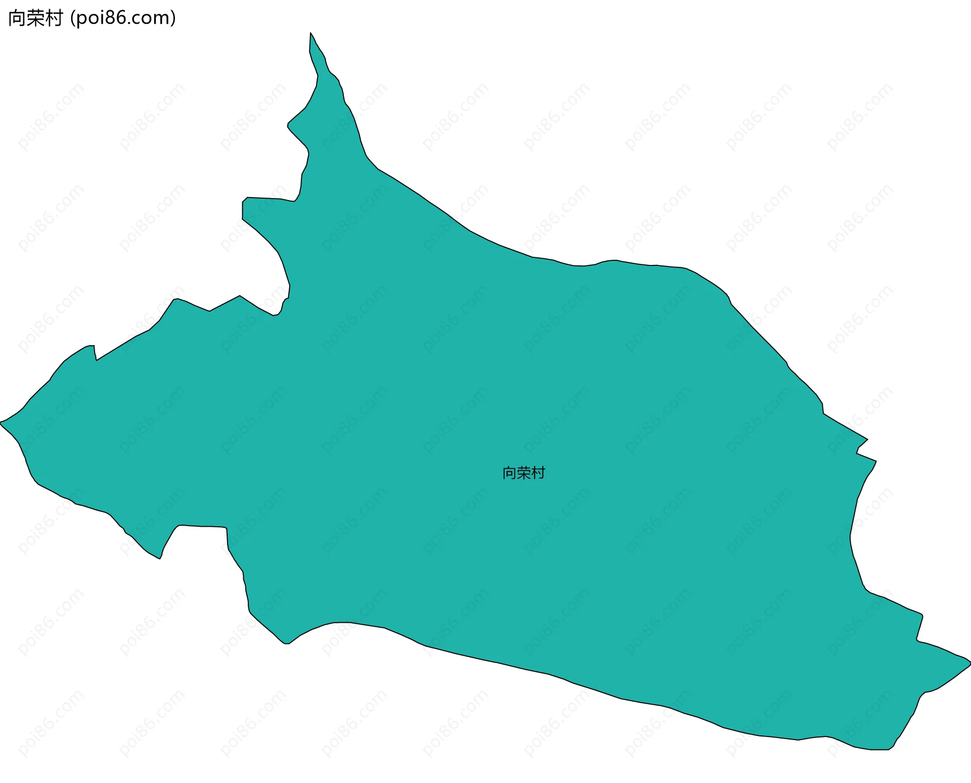 向荣村边界地图