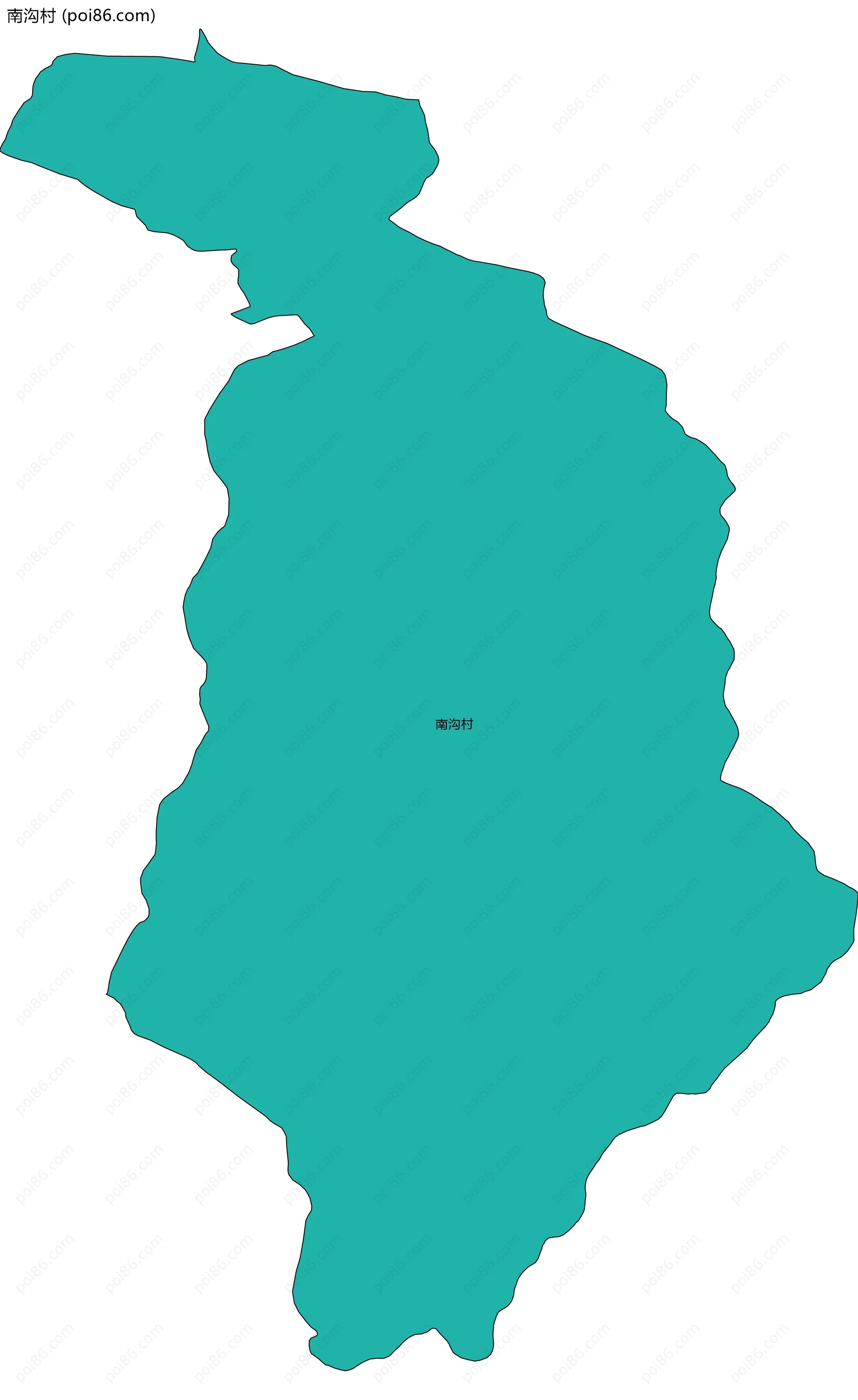 南沟村边界地图