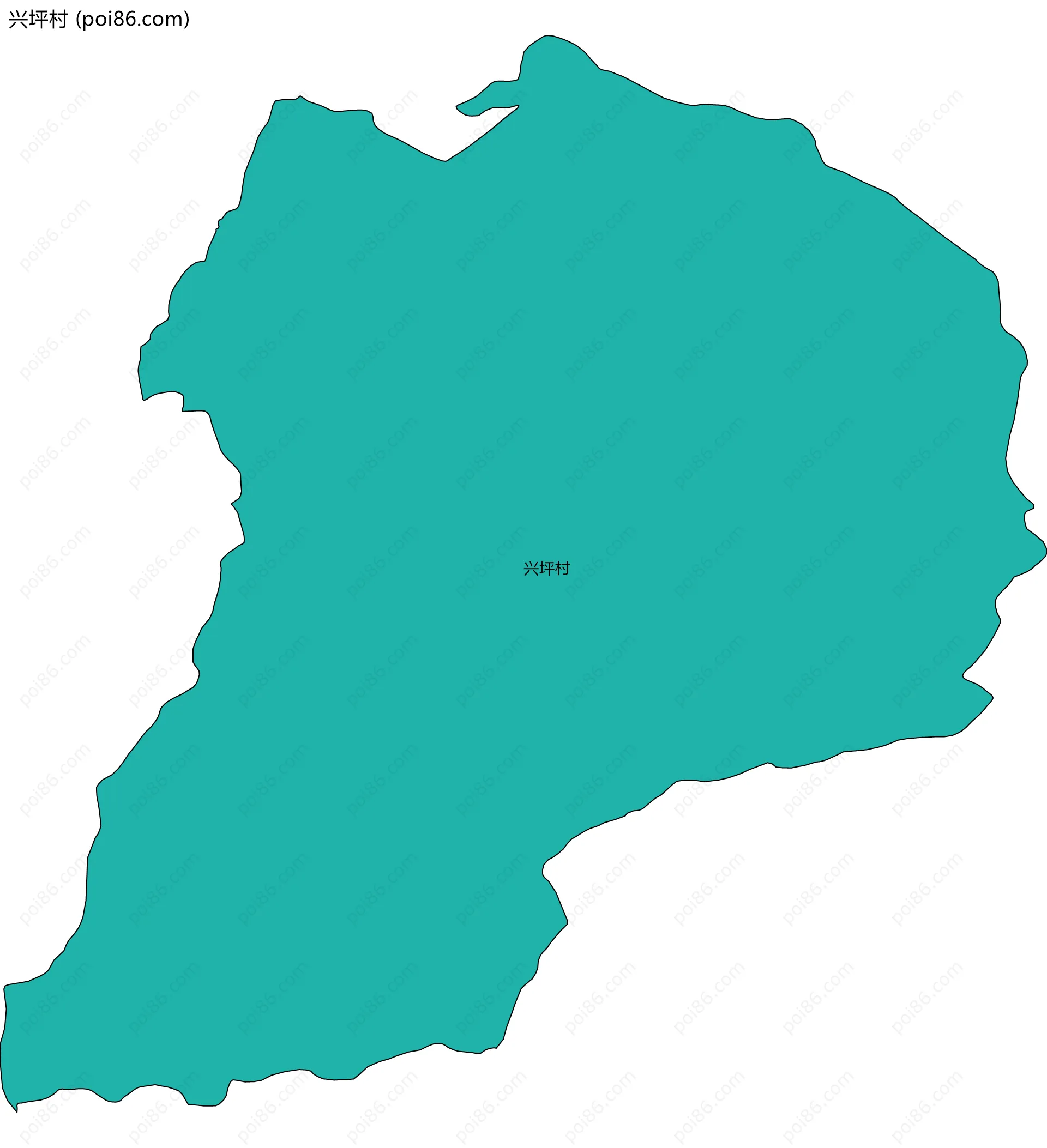 兴坪村边界地图