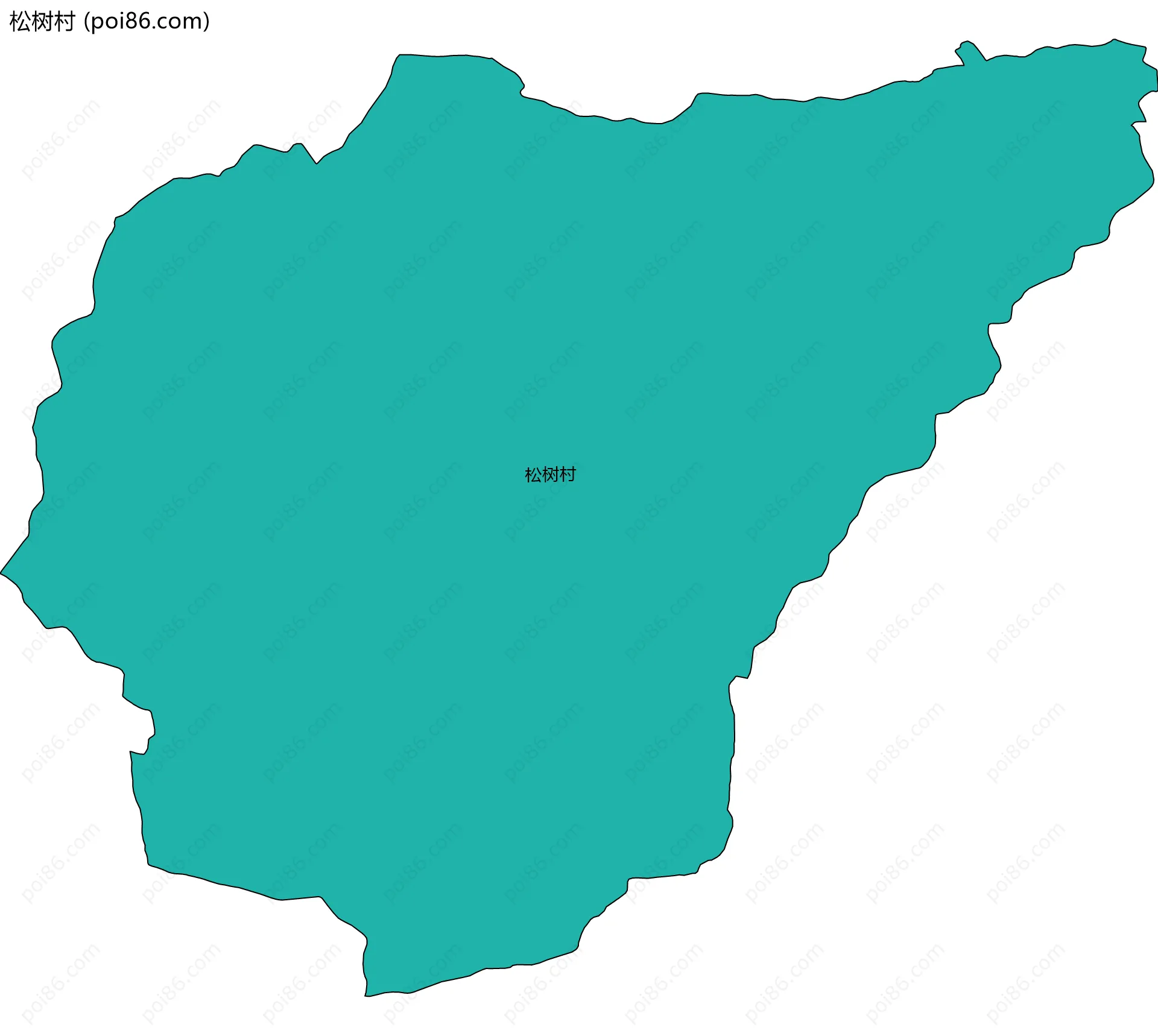 松树村边界地图