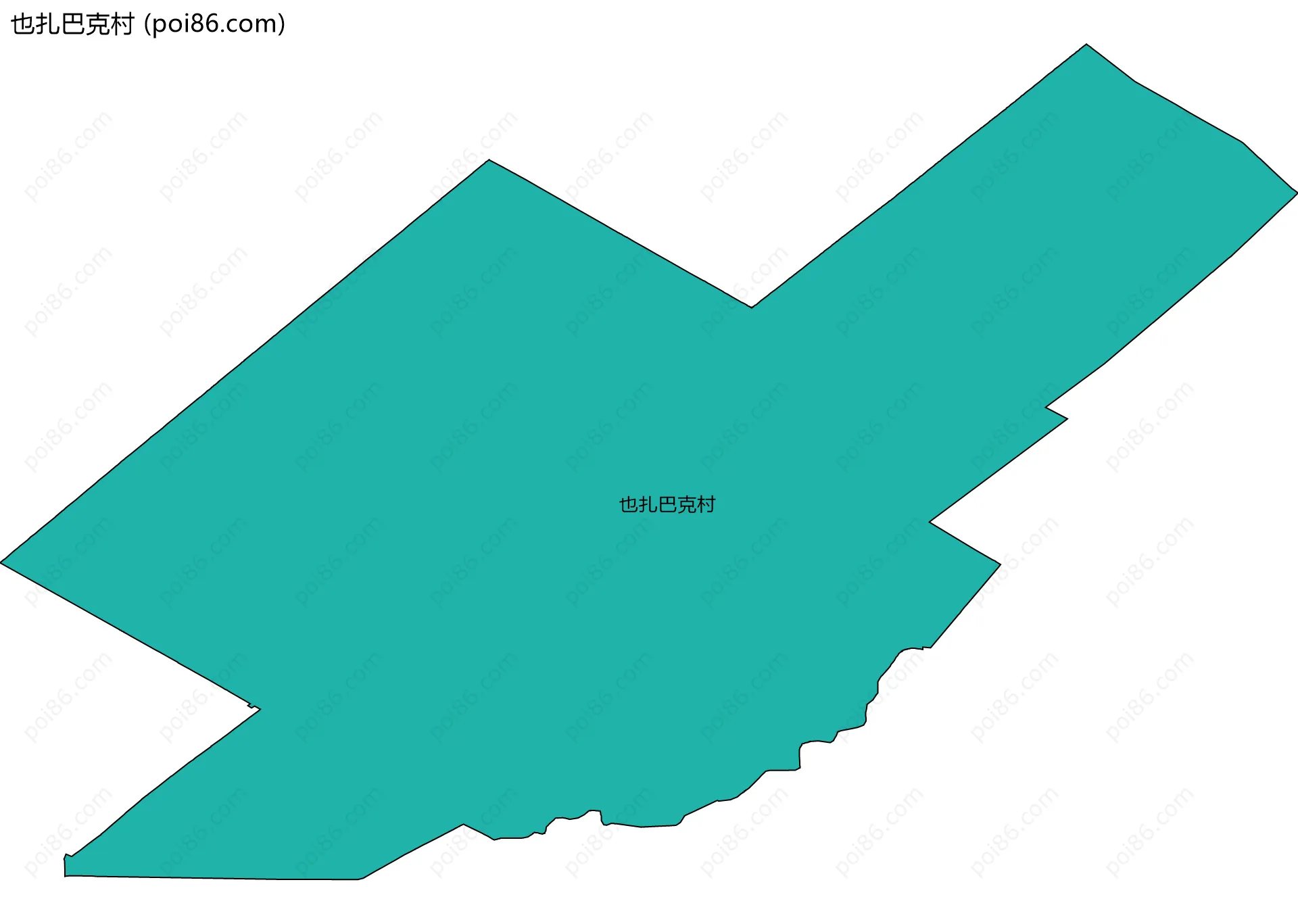 也扎巴克村边界地图