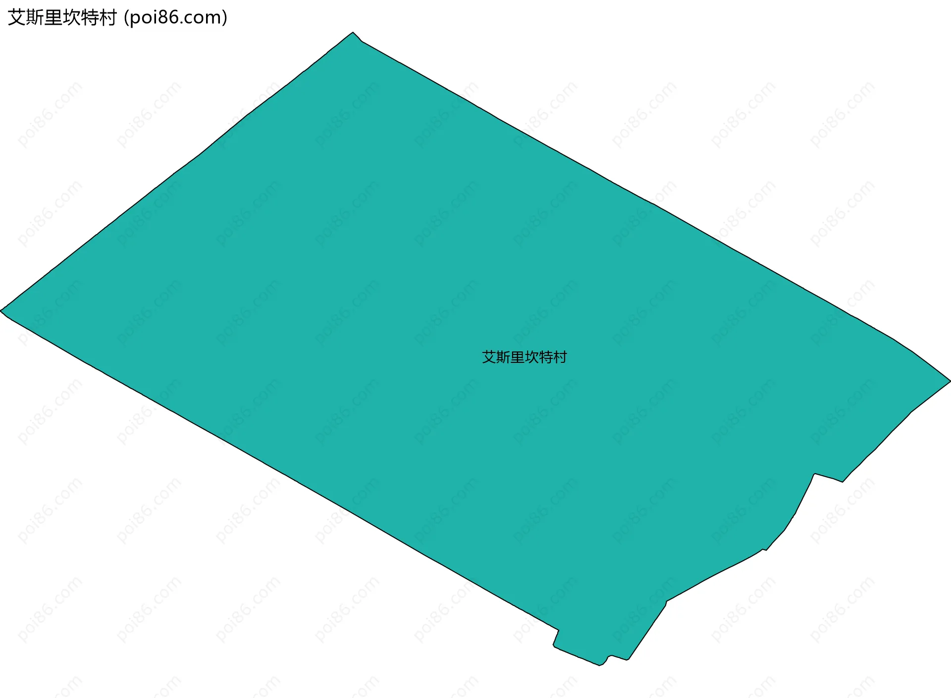 艾斯里坎特村边界地图