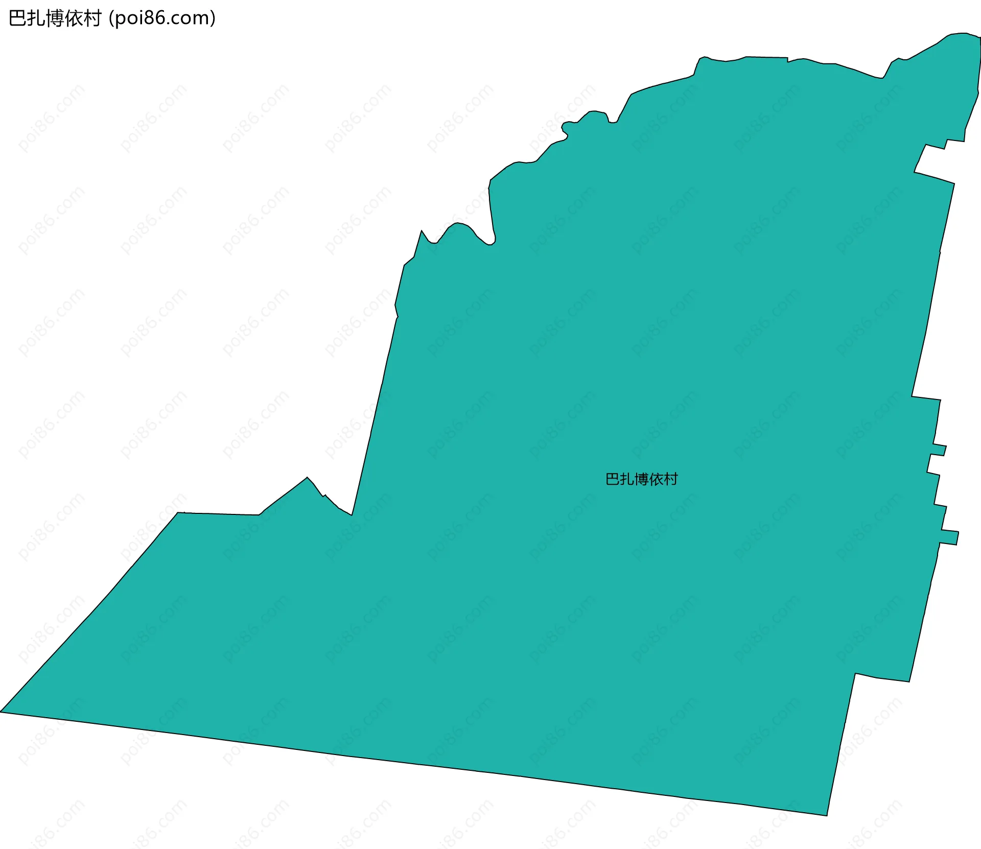 巴扎博依村边界地图