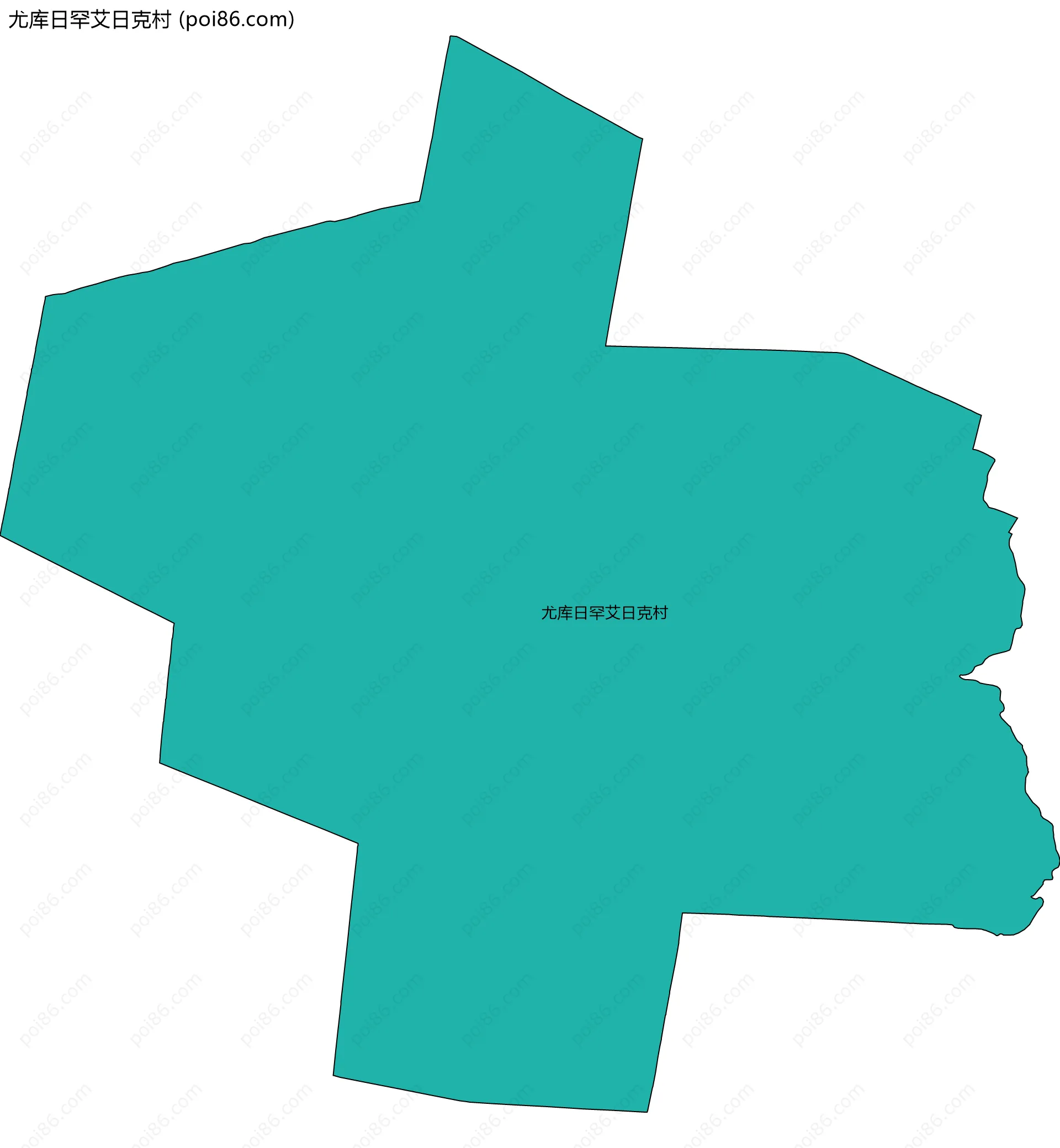 尤库日罕艾日克村边界地图