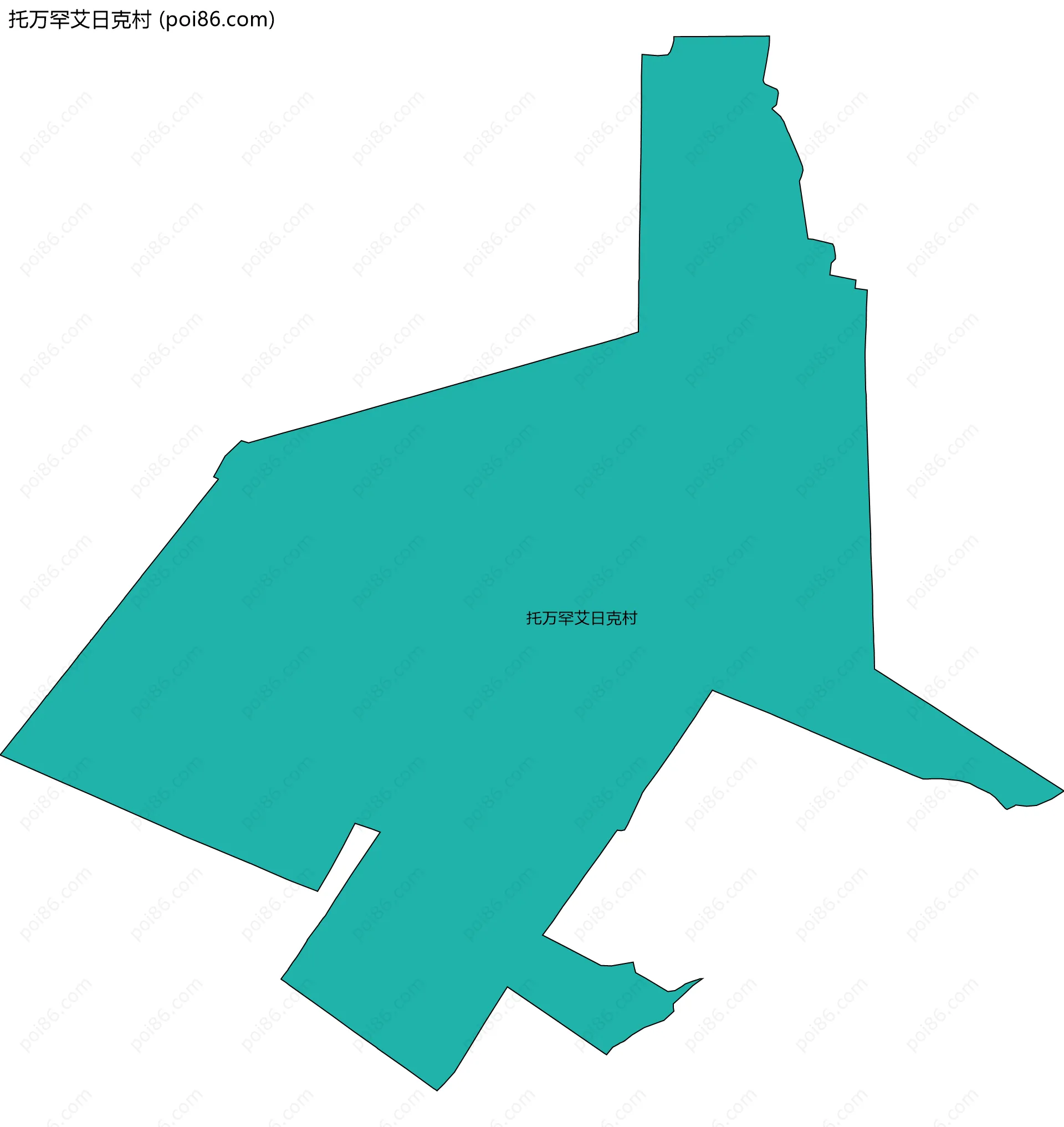 托万罕艾日克村边界地图