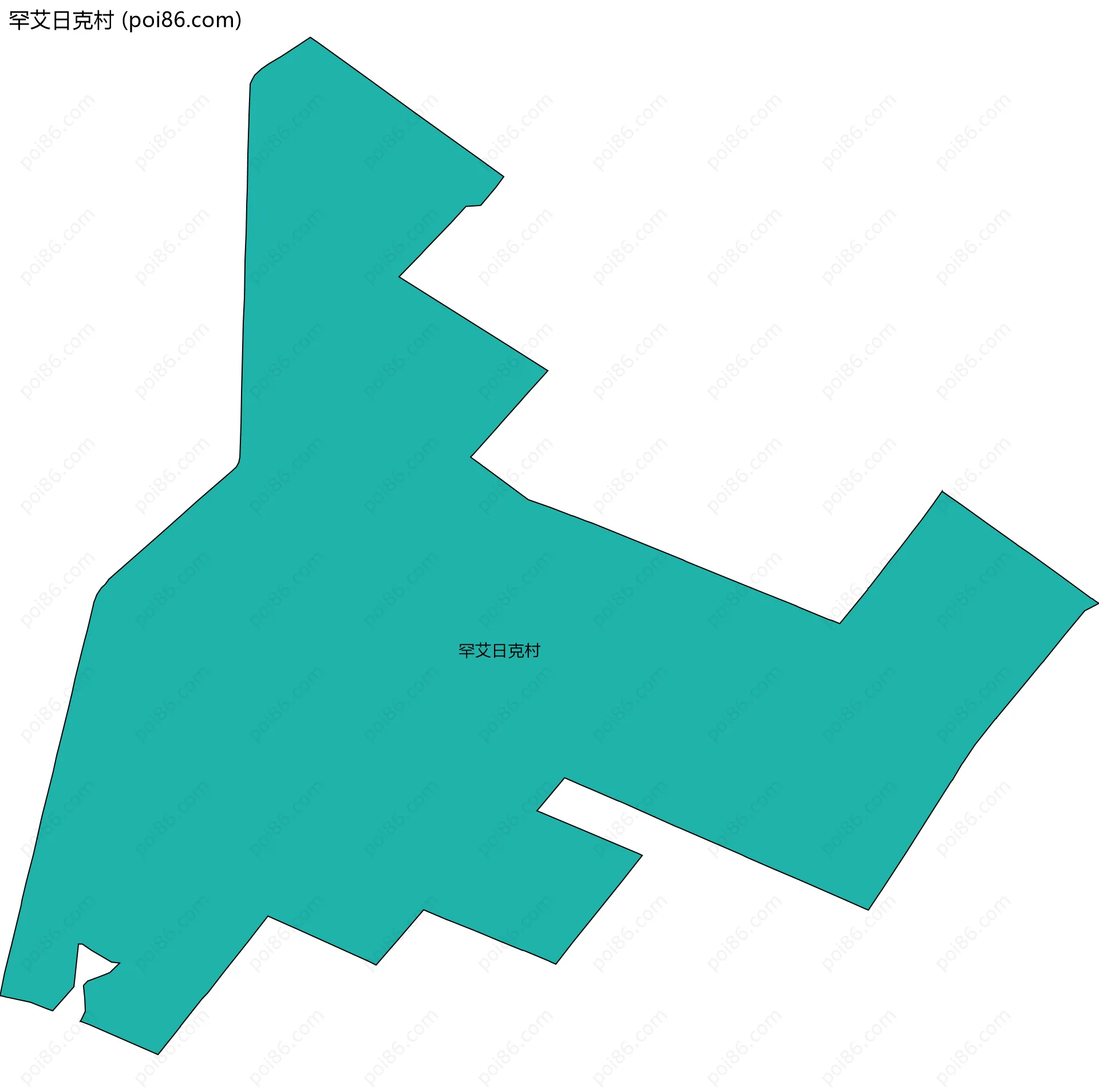 罕艾日克村边界地图
