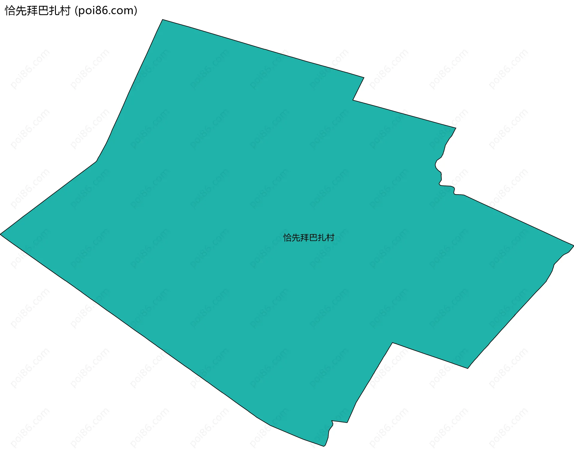 恰先拜巴扎村边界地图