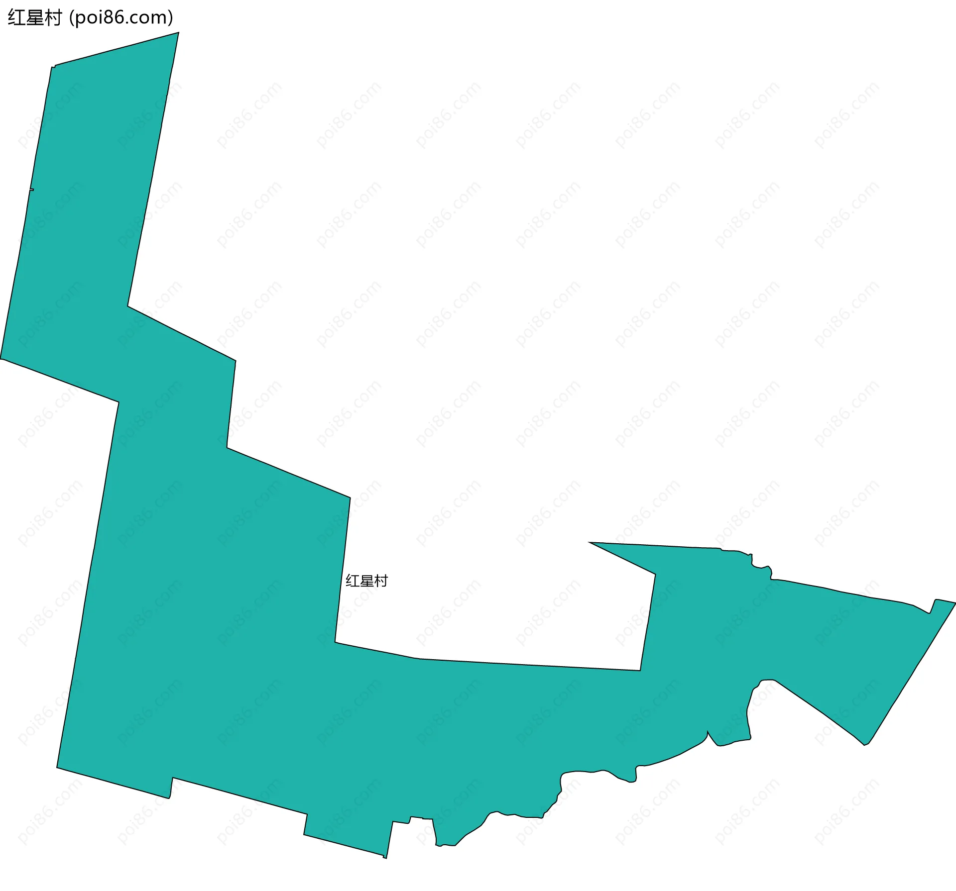 红星村边界地图