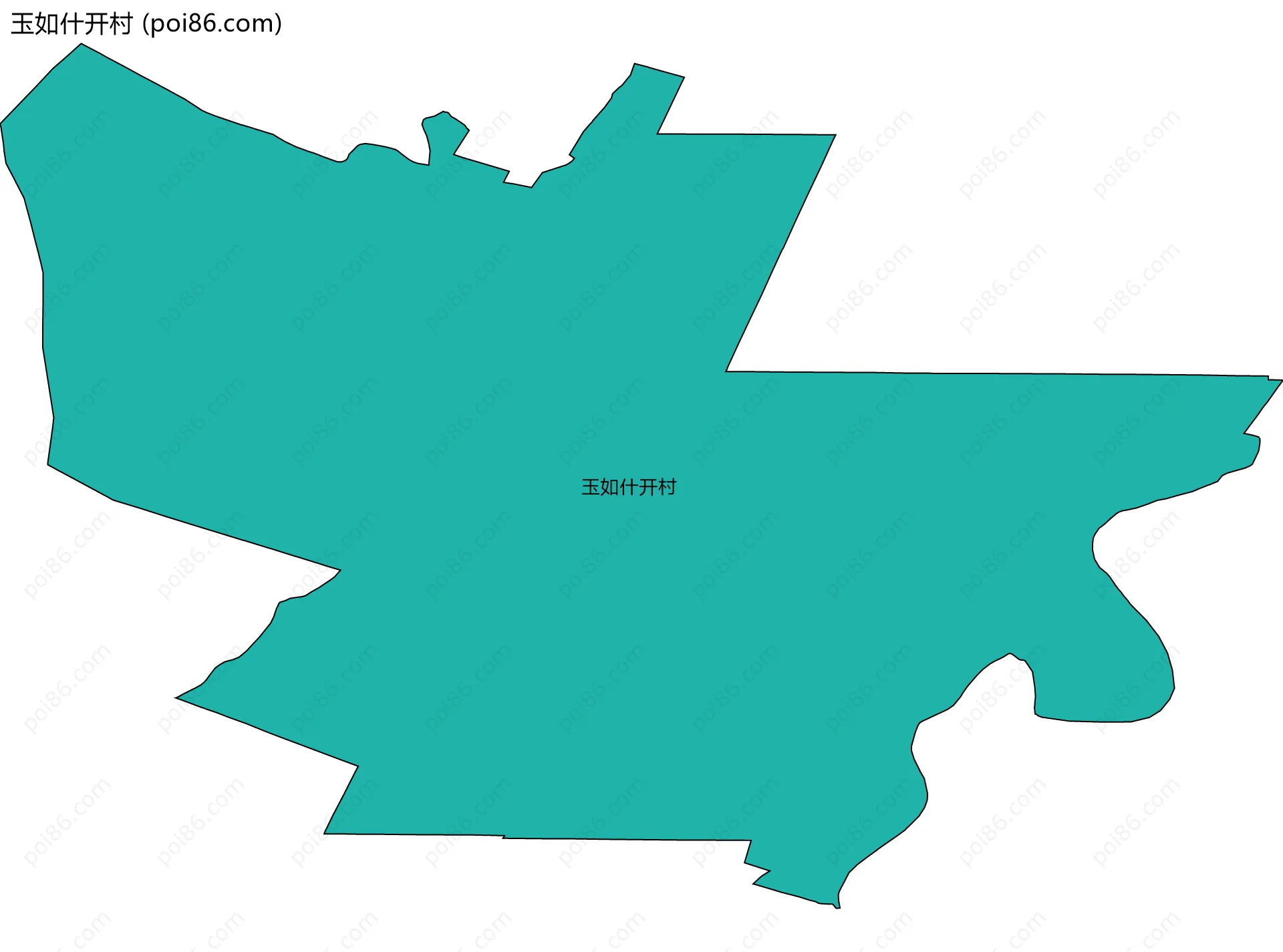 玉如什开村边界地图