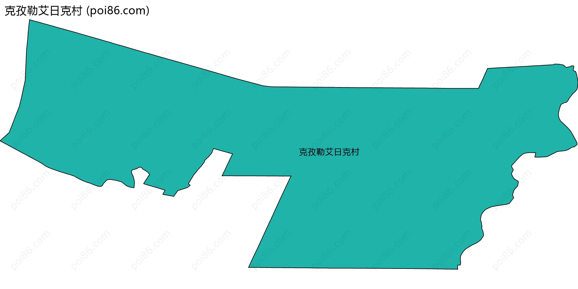 克孜勒艾日克村边界地图