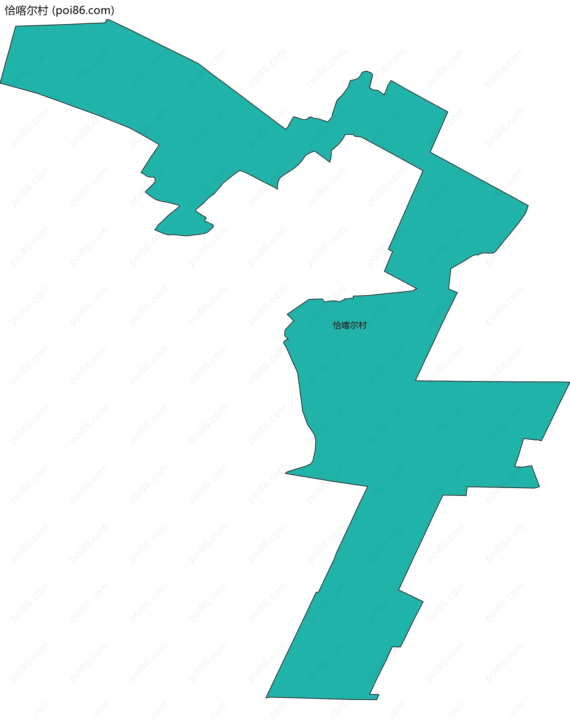 恰喀尔村边界地图