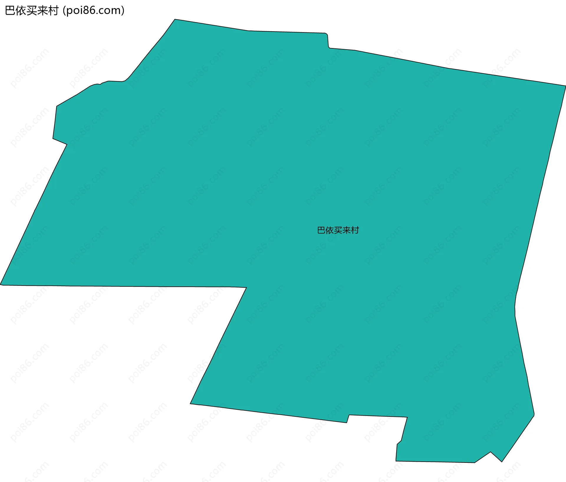 巴依买来村边界地图