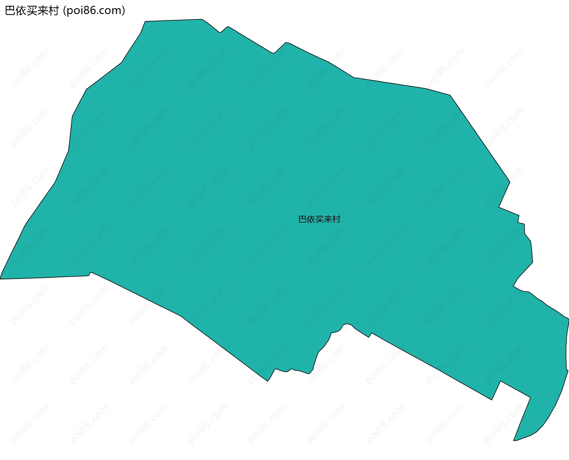 巴依买来村边界地图