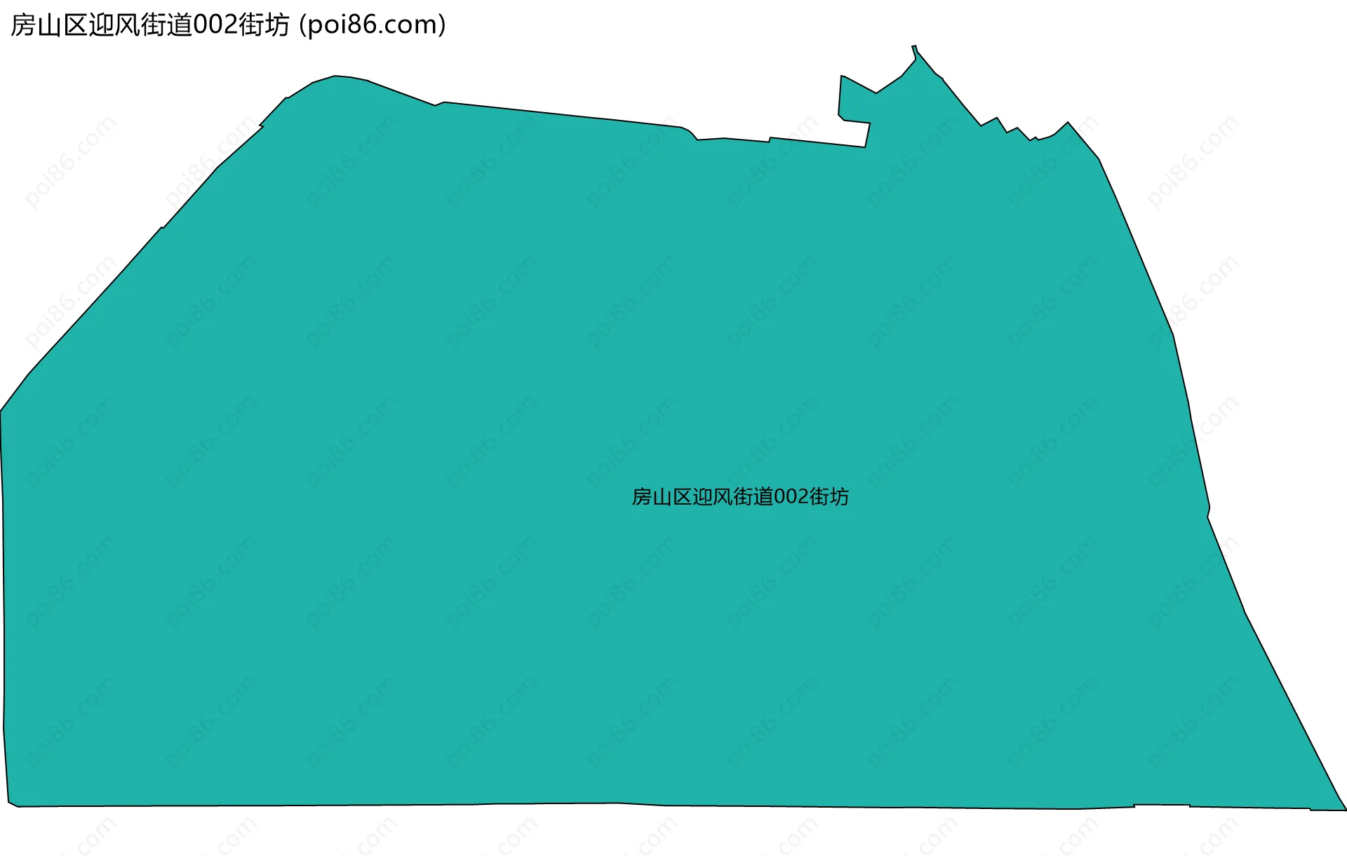 房山区迎风街道002街坊边界地图