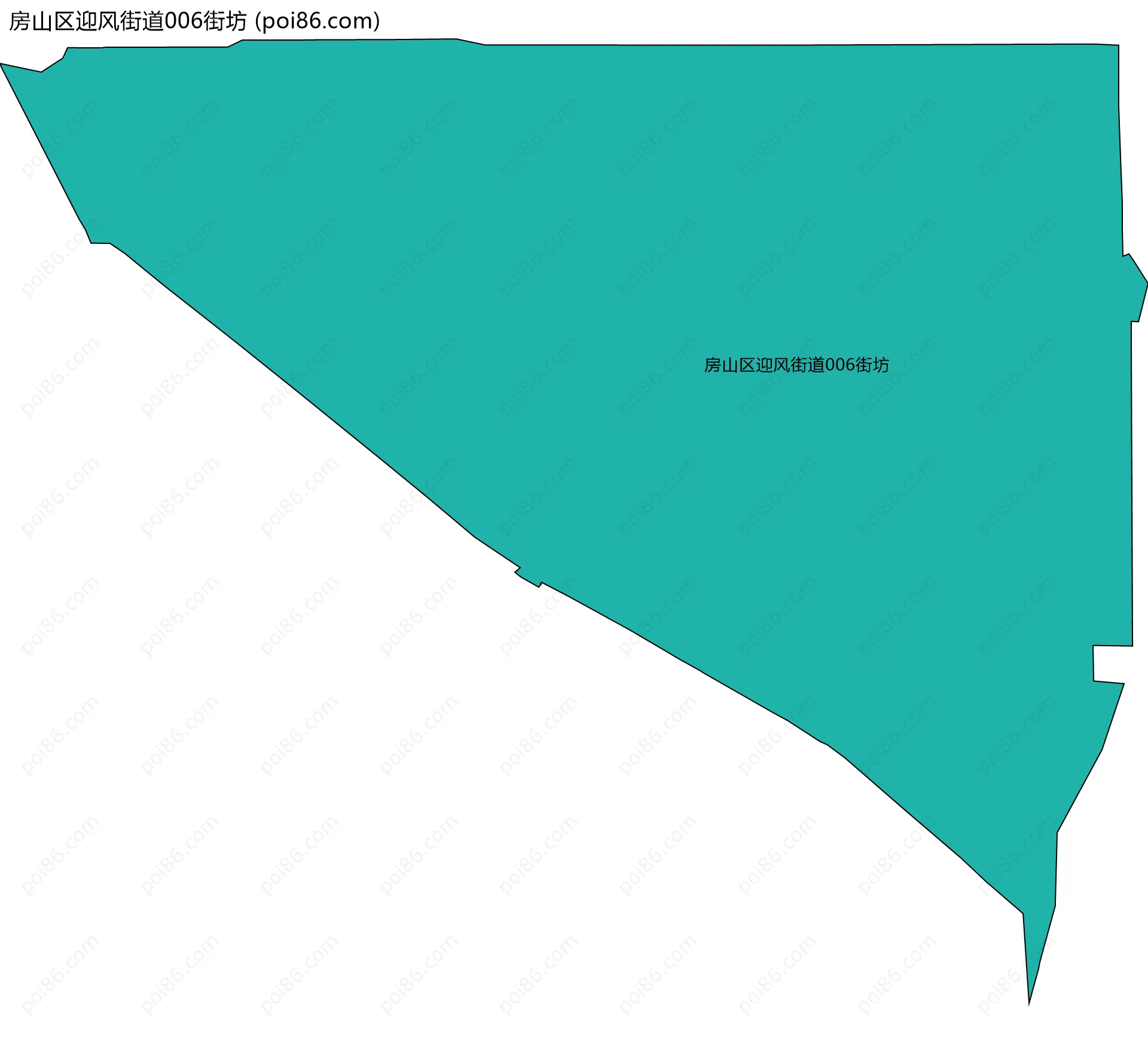 房山区迎风街道006街坊边界地图