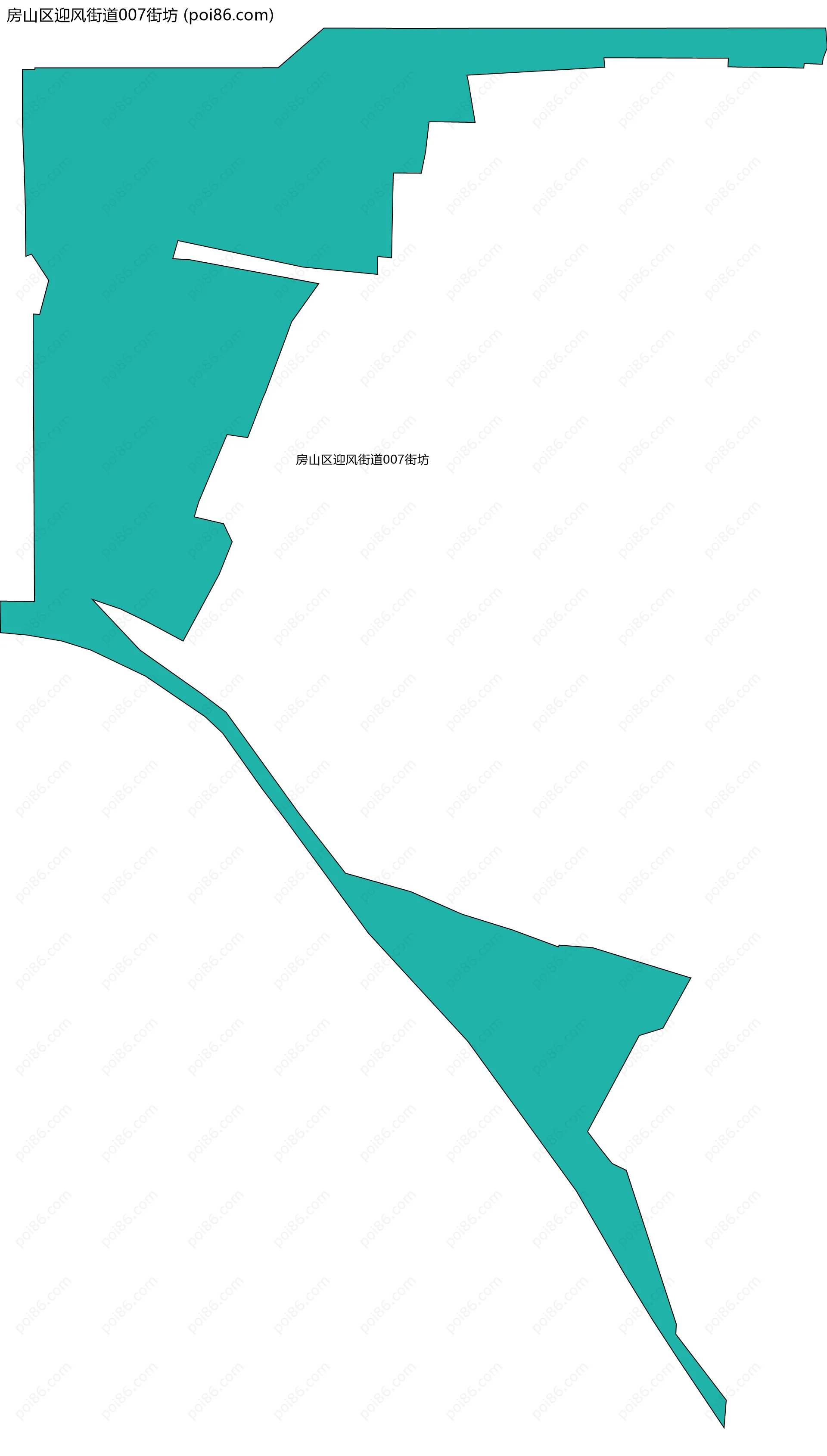 房山区迎风街道007街坊边界地图