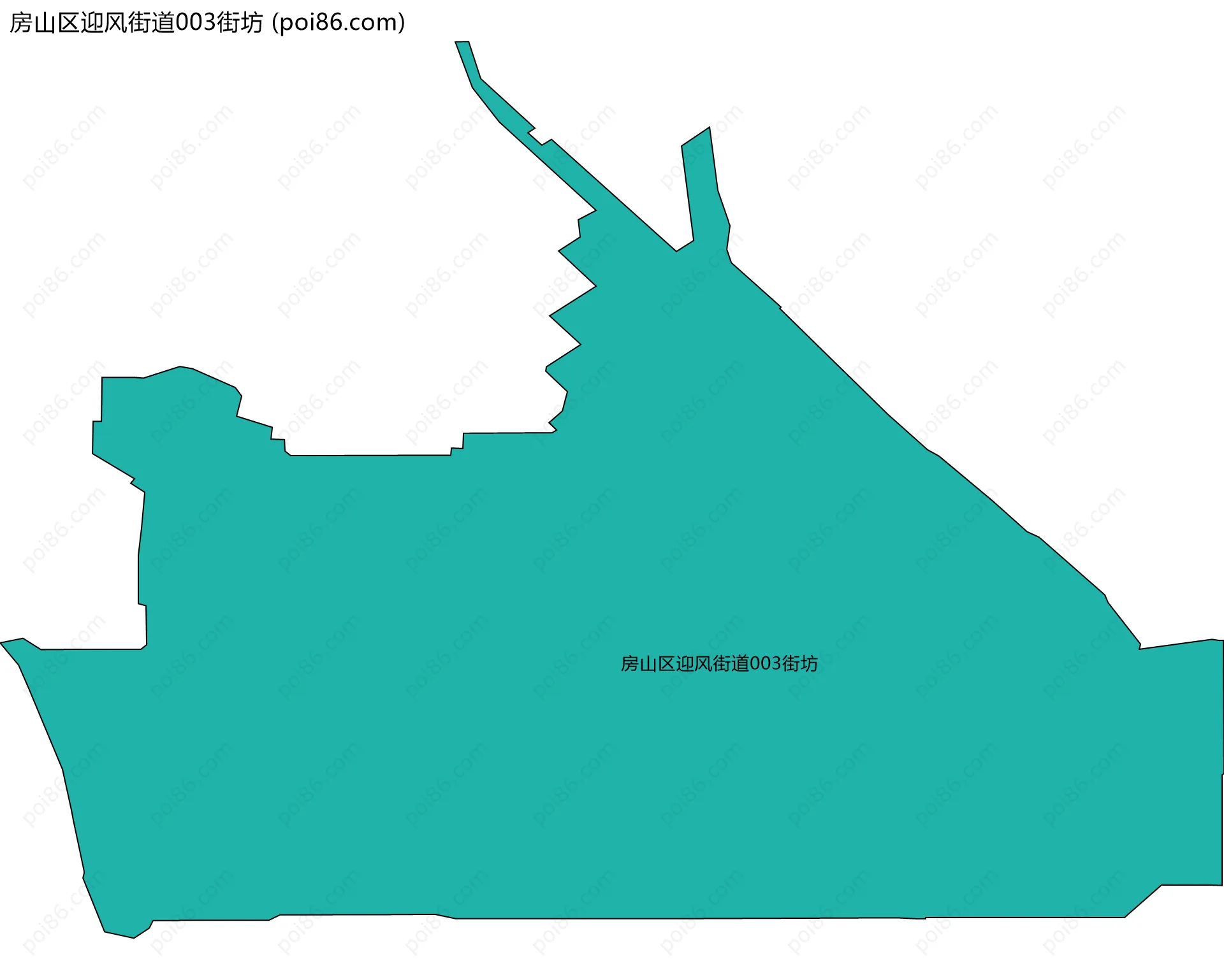 房山区迎风街道003街坊边界地图