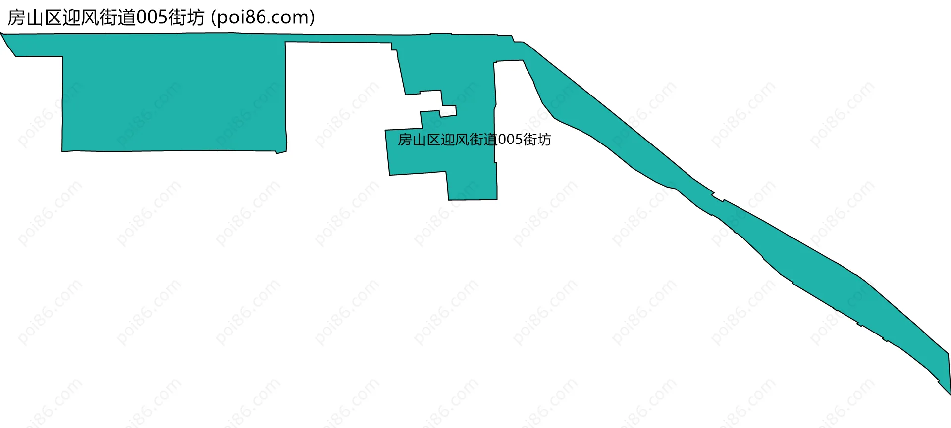 房山区迎风街道005街坊边界地图