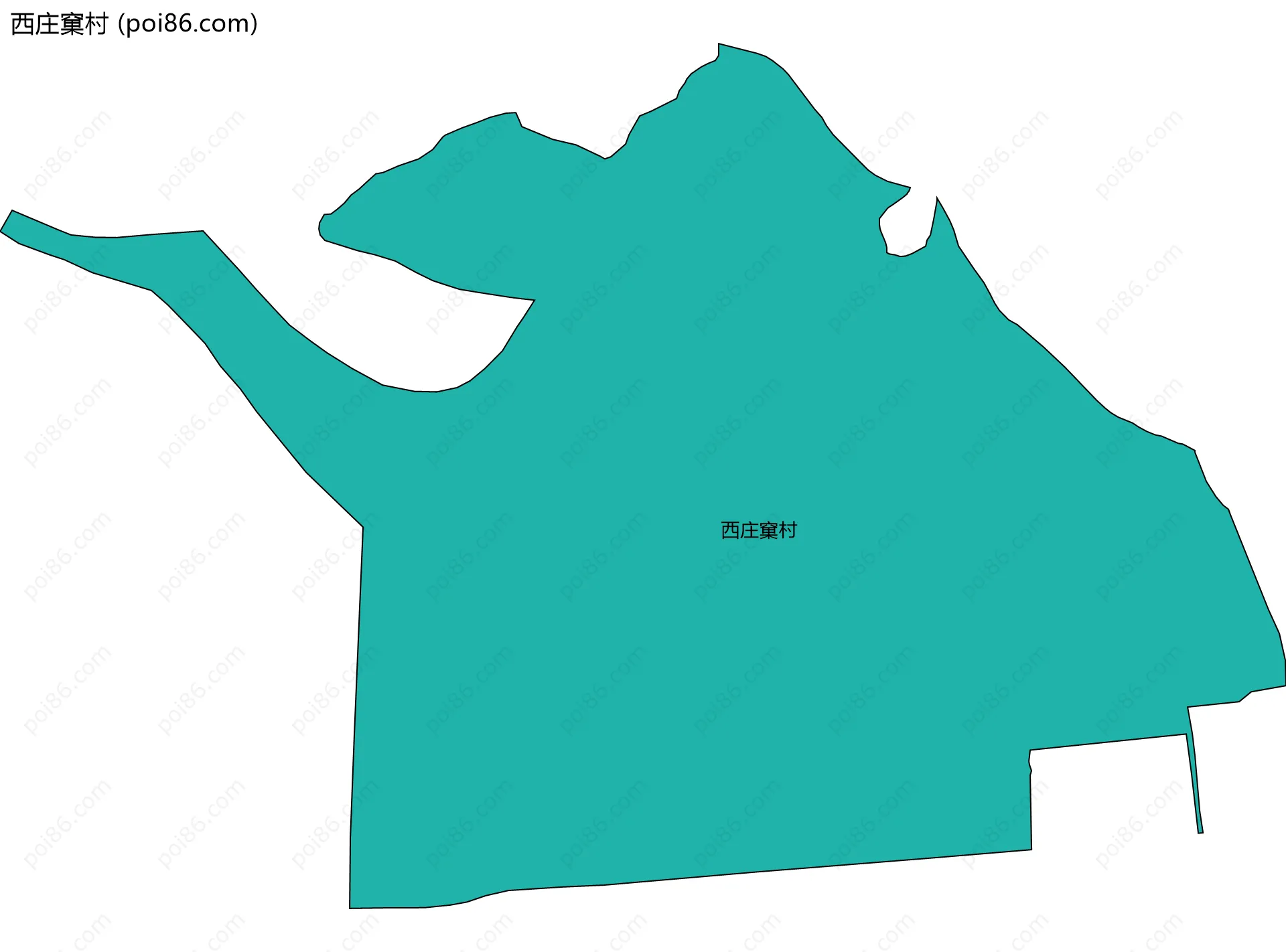 西庄窠村边界地图