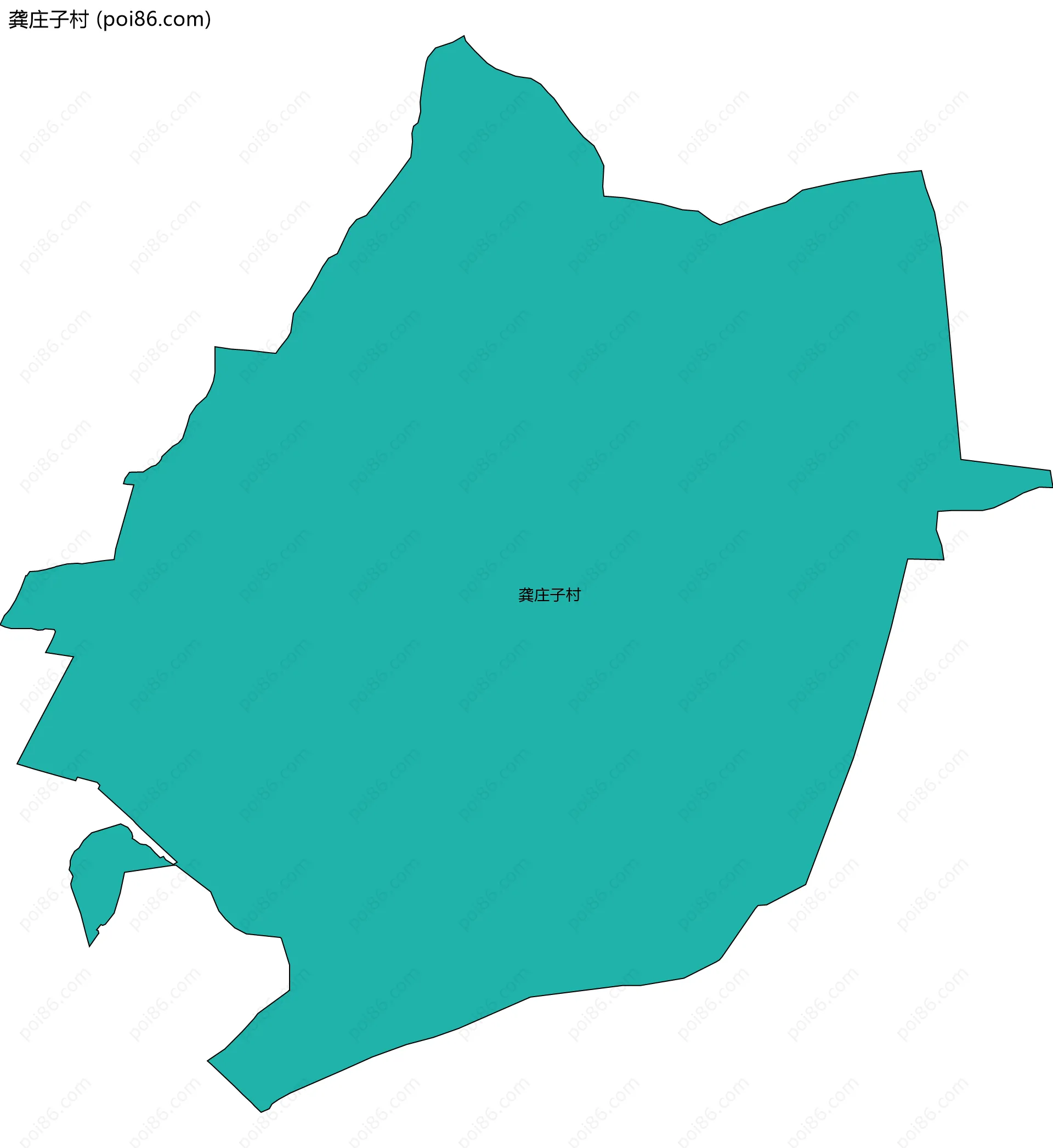 龚庄子村边界地图