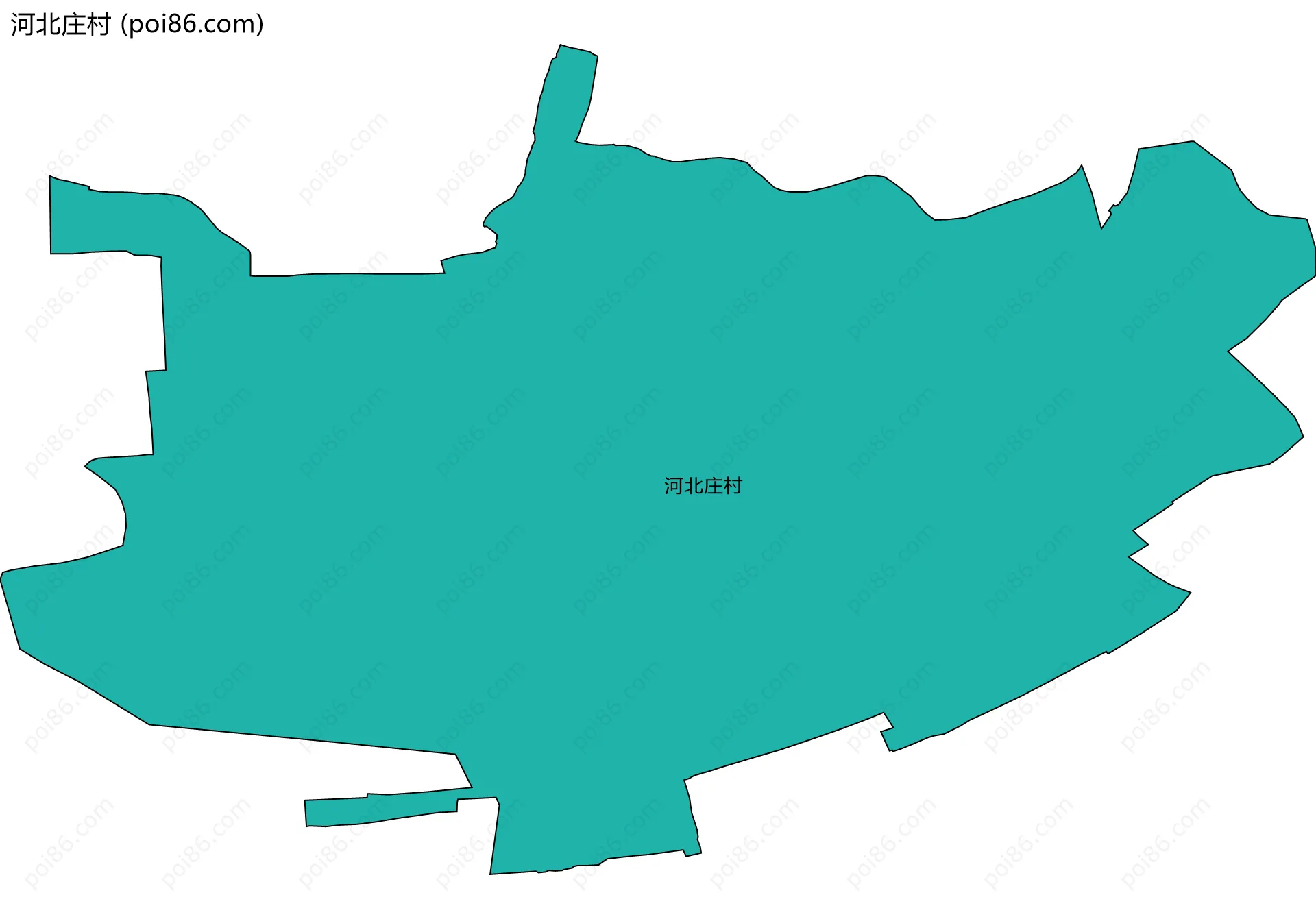 河北庄村边界地图