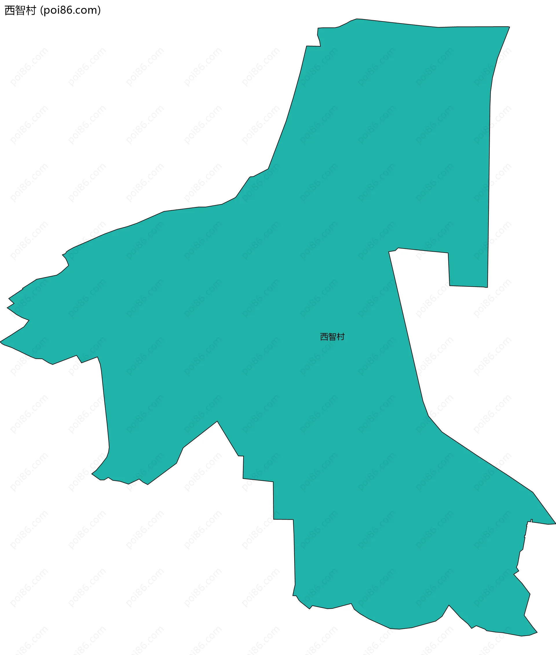 西智村边界地图