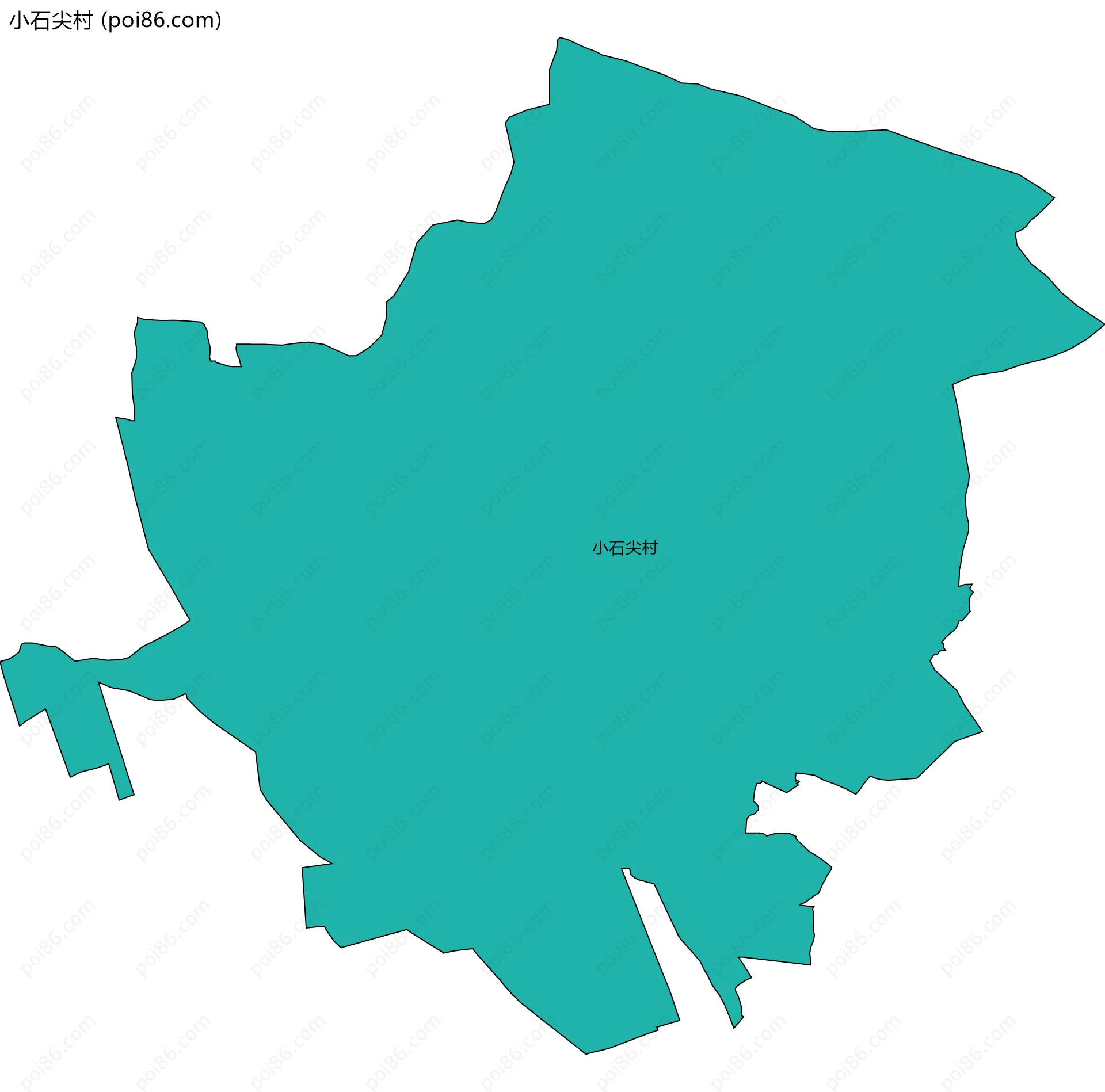 小石尖村边界地图