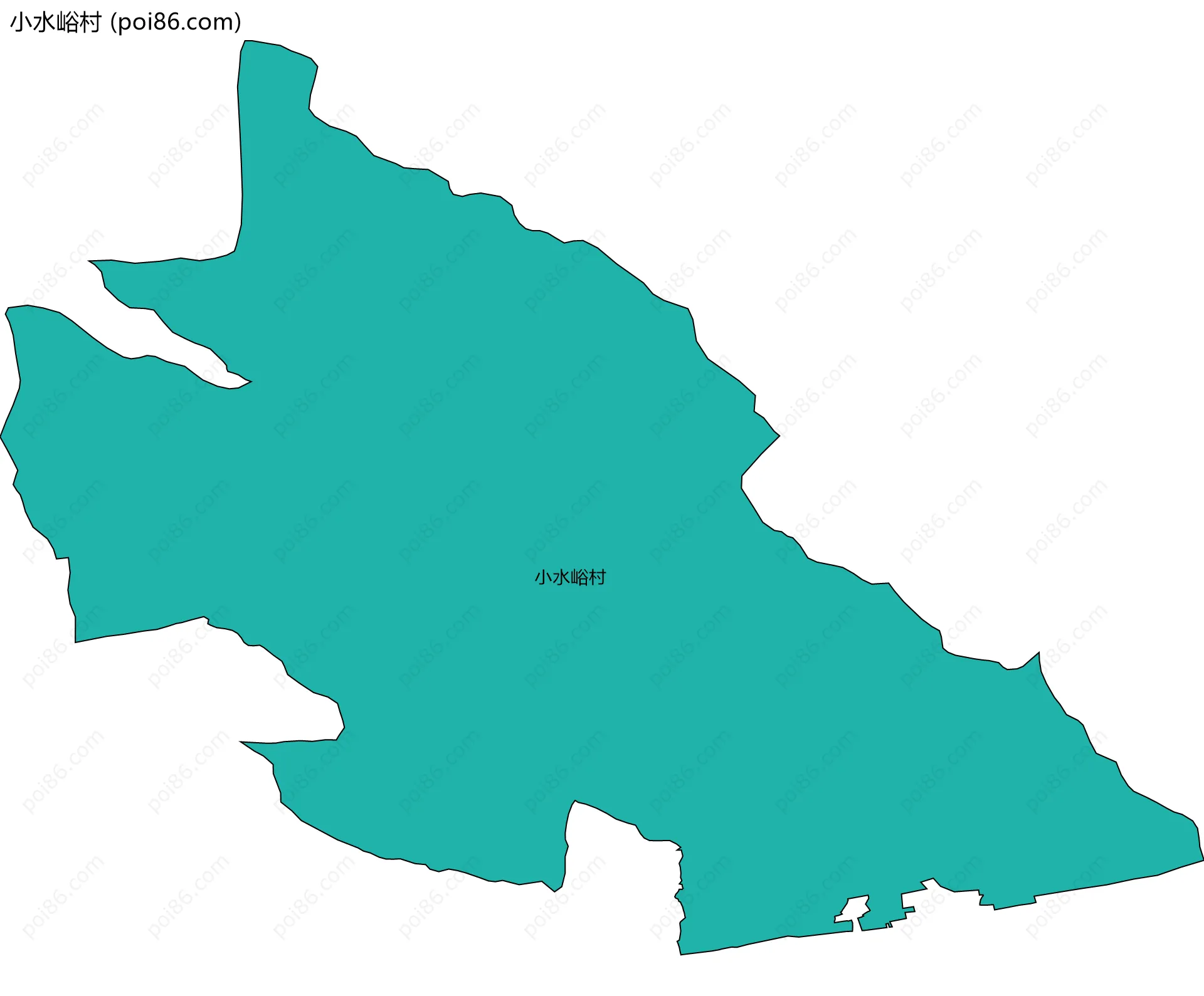 小水峪村边界地图