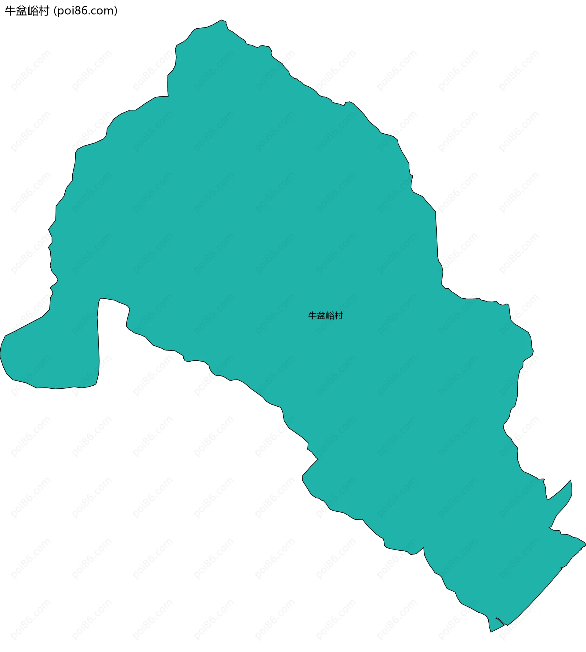 牛盆峪村边界地图