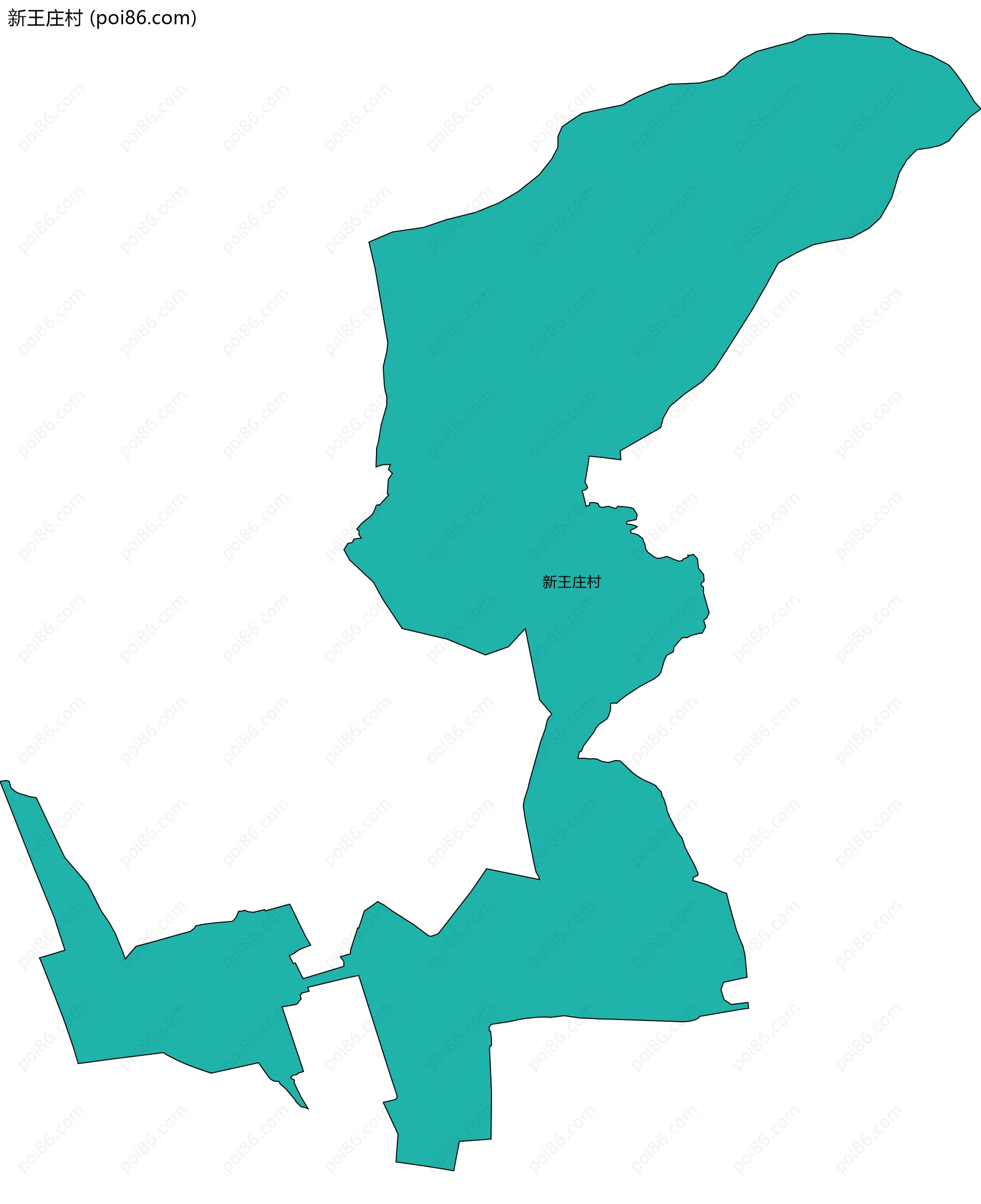 新王庄村边界地图