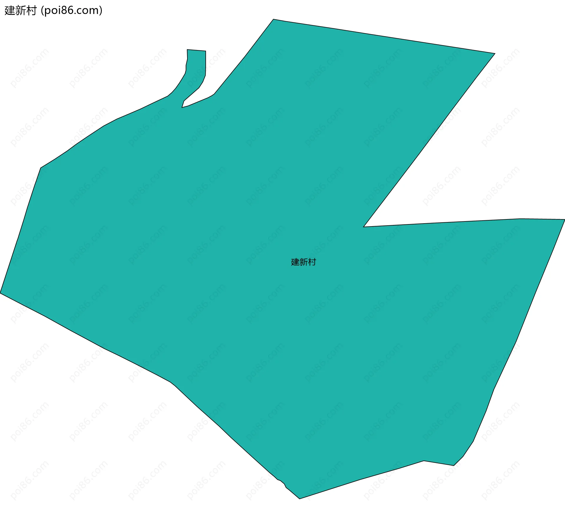 建新村边界地图