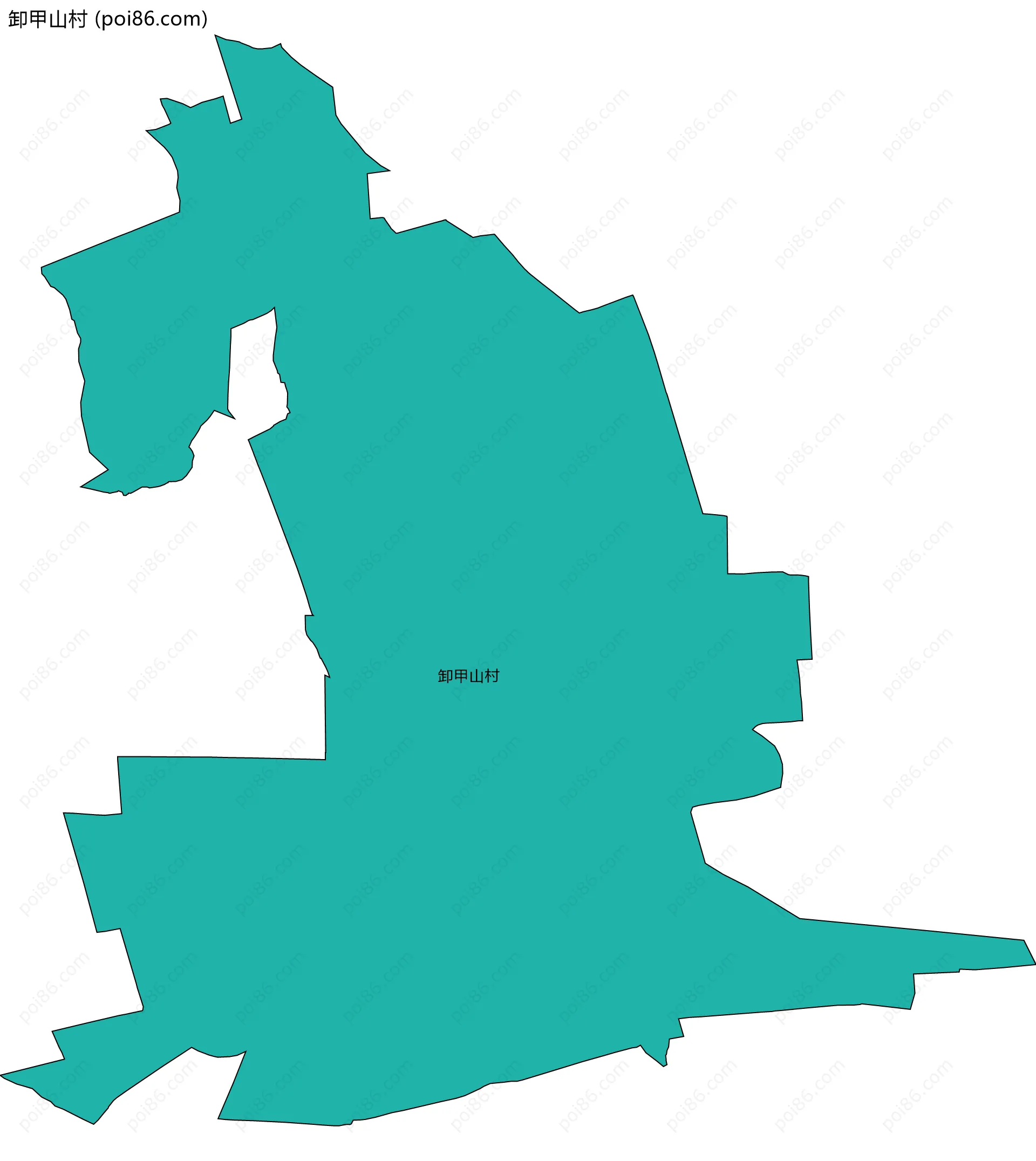 卸甲山村边界地图