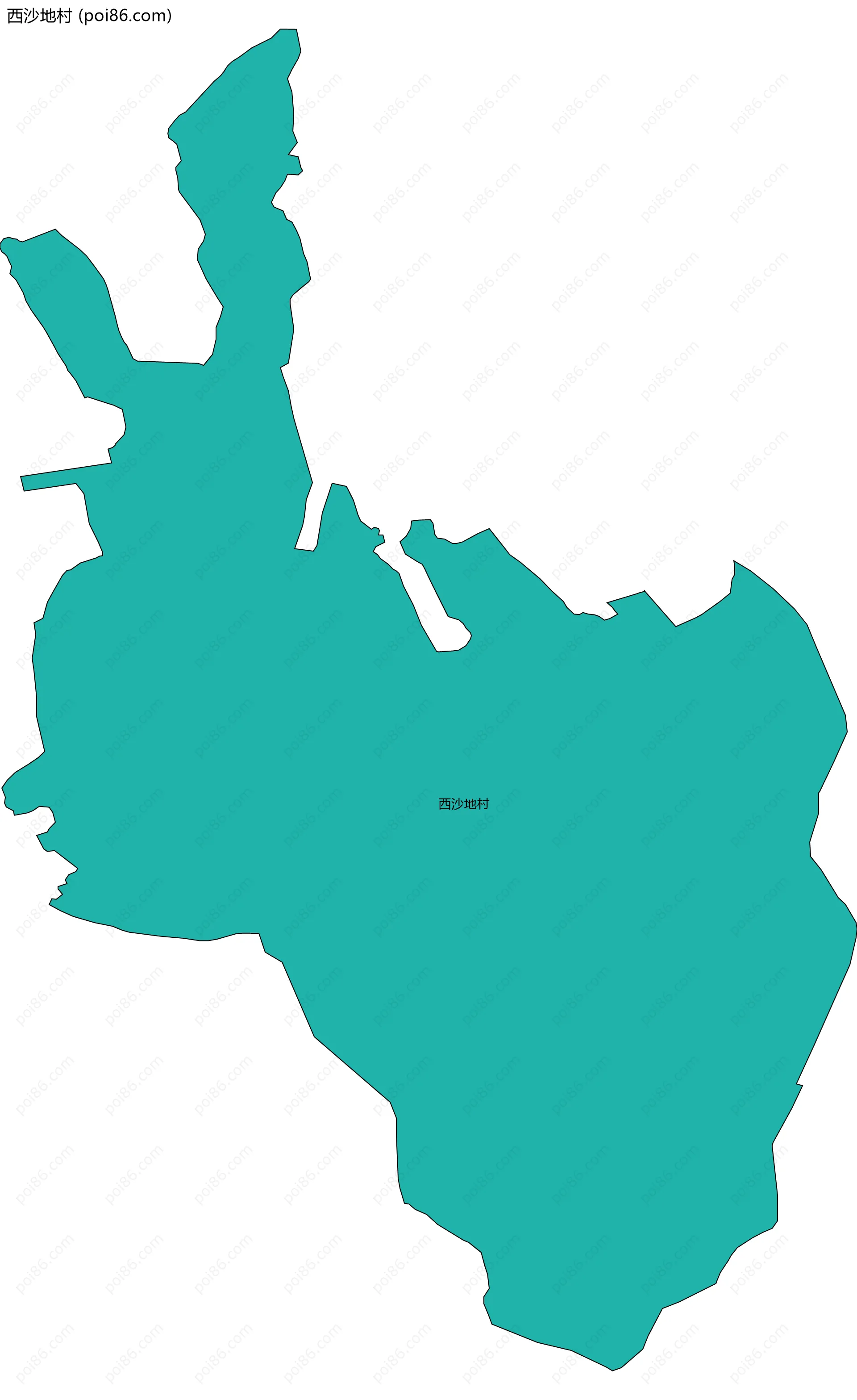 西沙地村边界地图