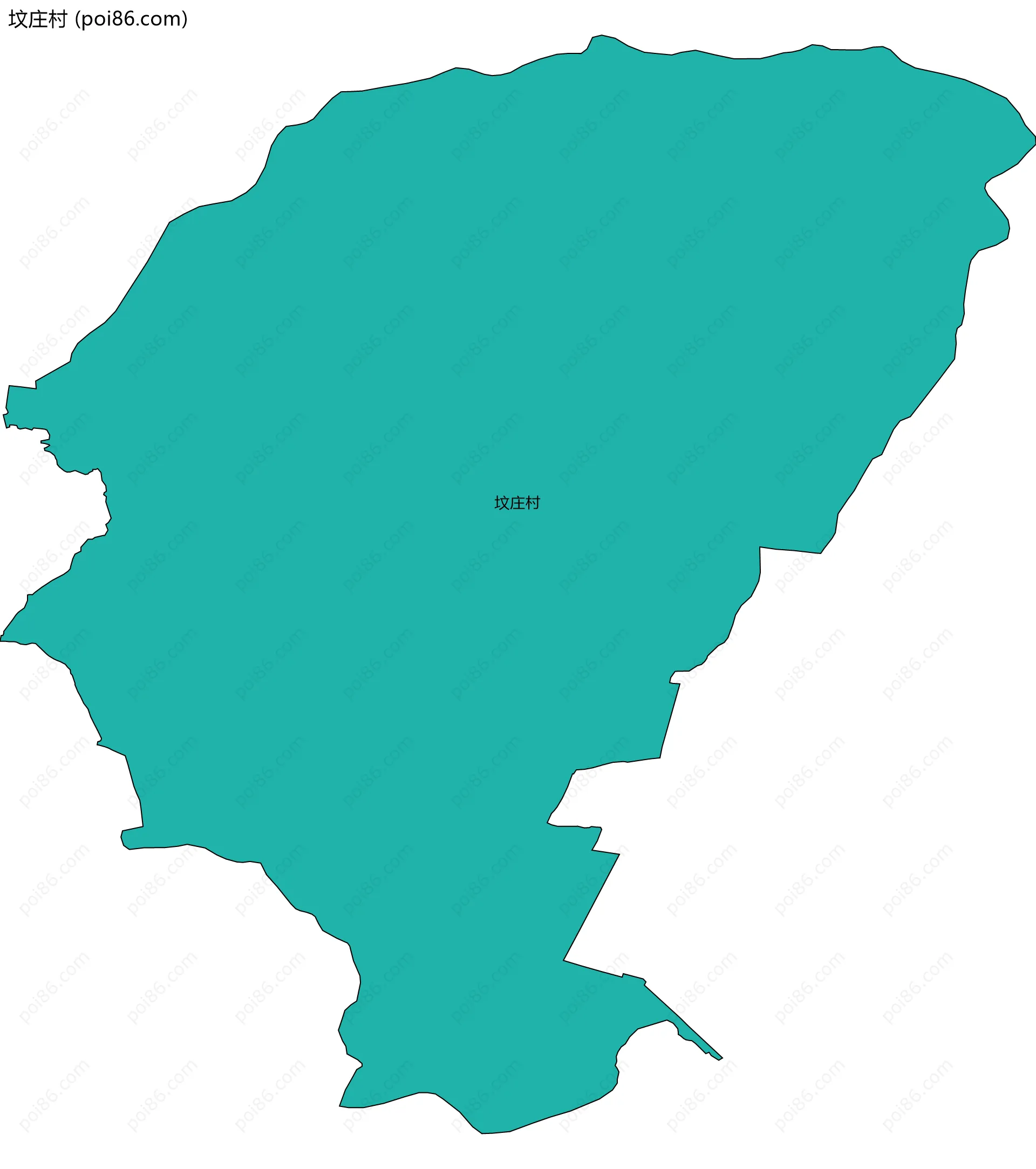 坟庄村边界地图