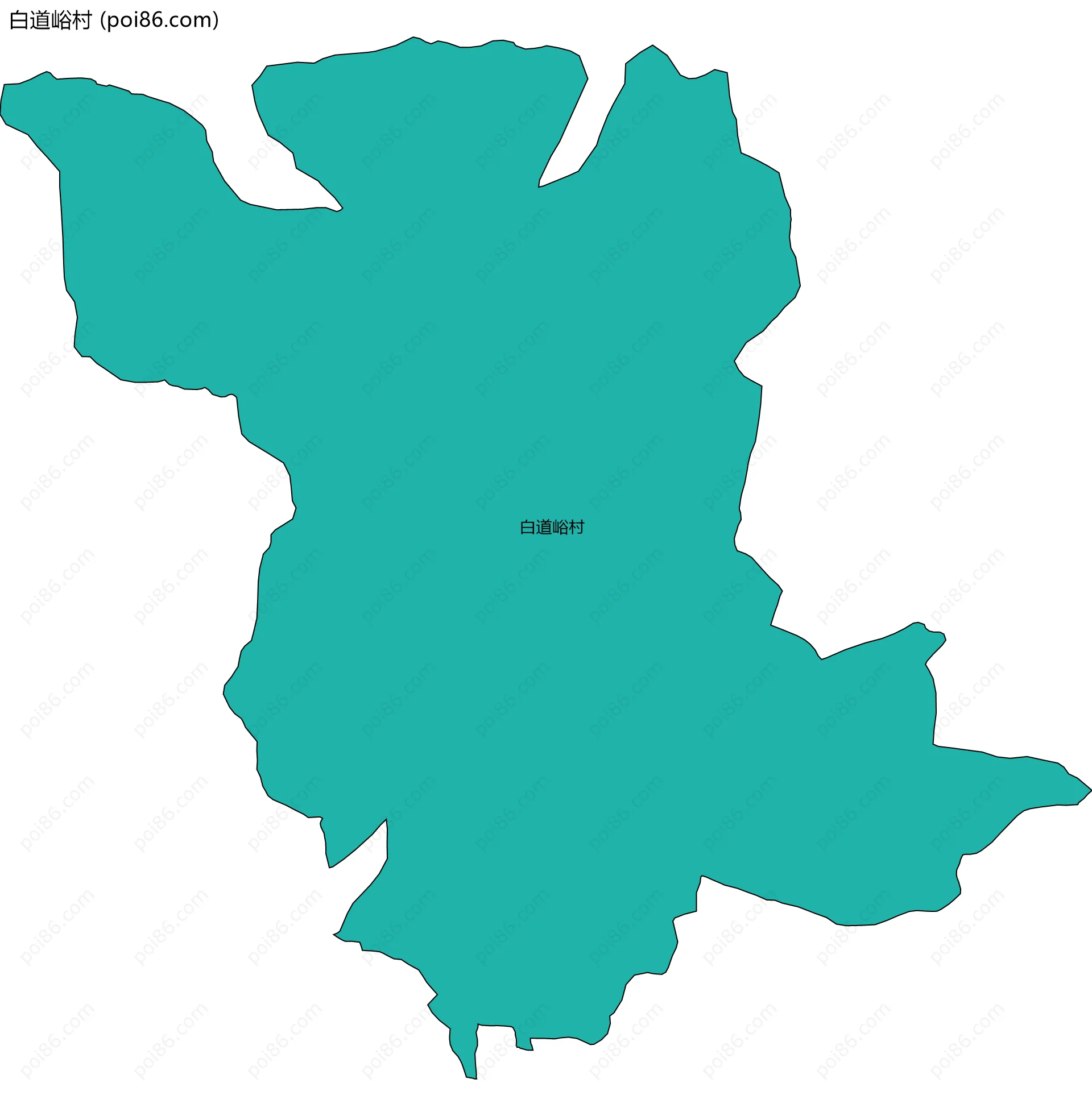 白道峪村边界地图