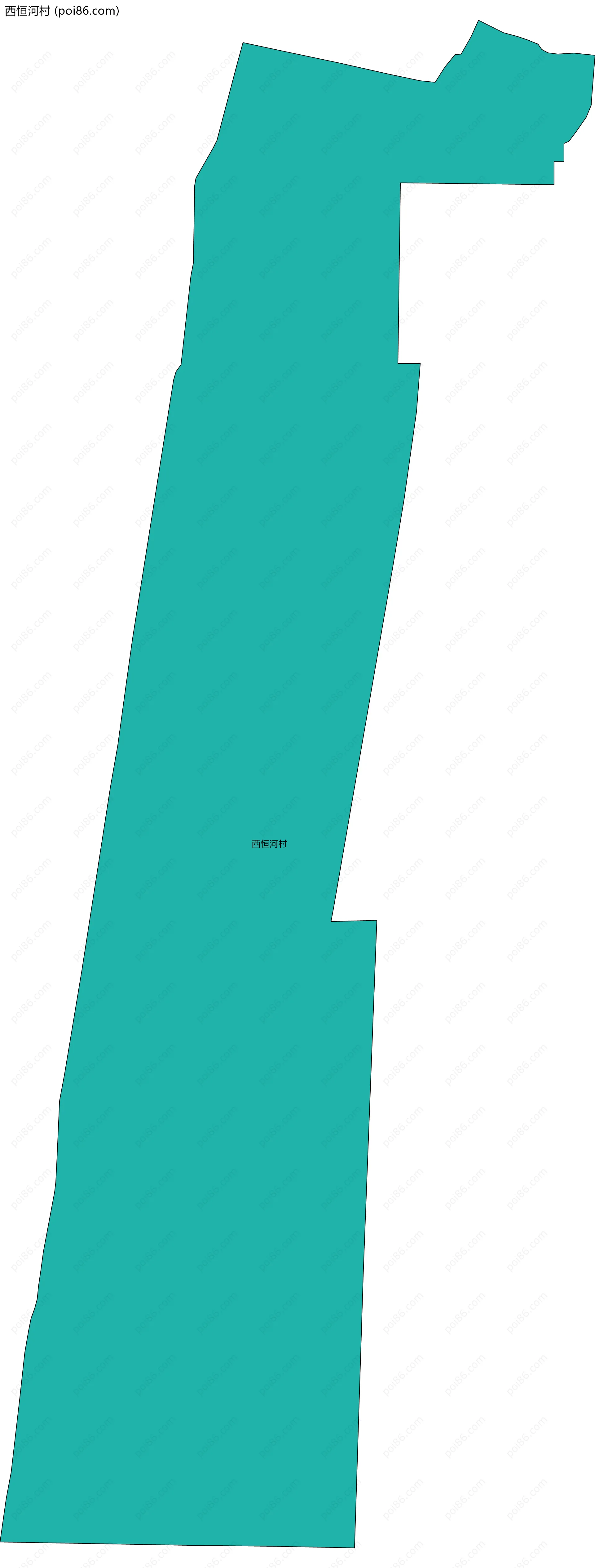 西恒河村边界地图