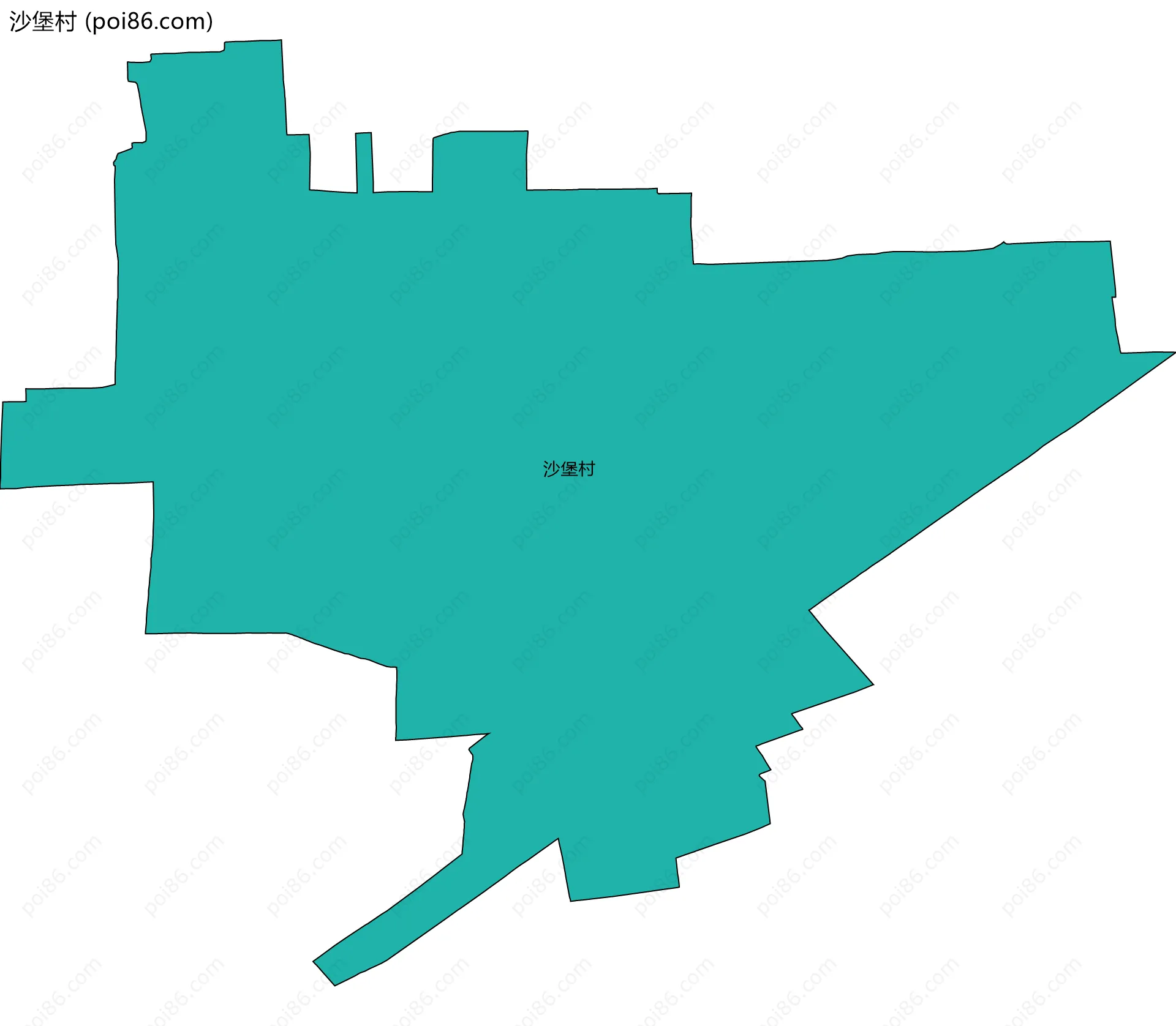 沙堡村边界地图