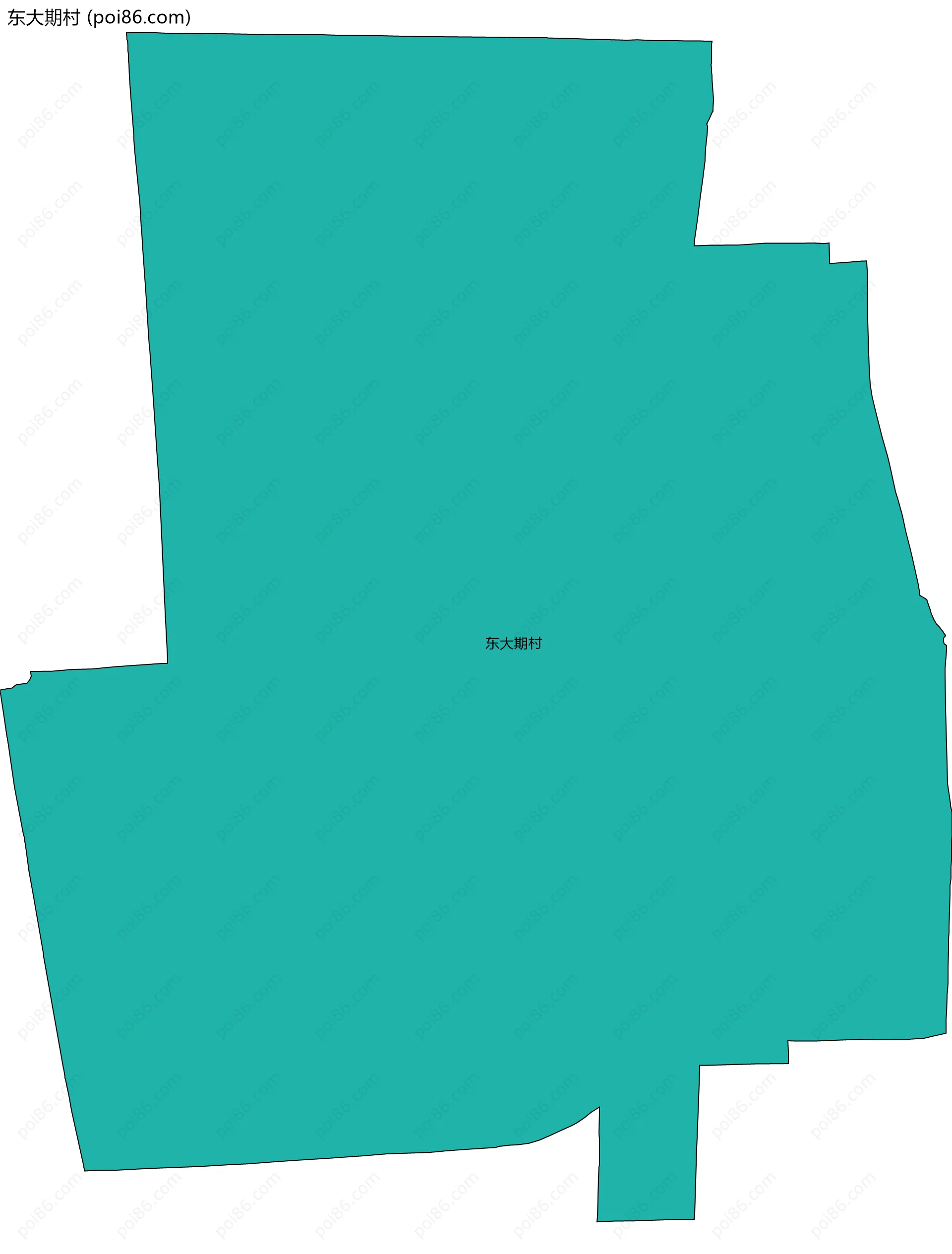 东大期村边界地图